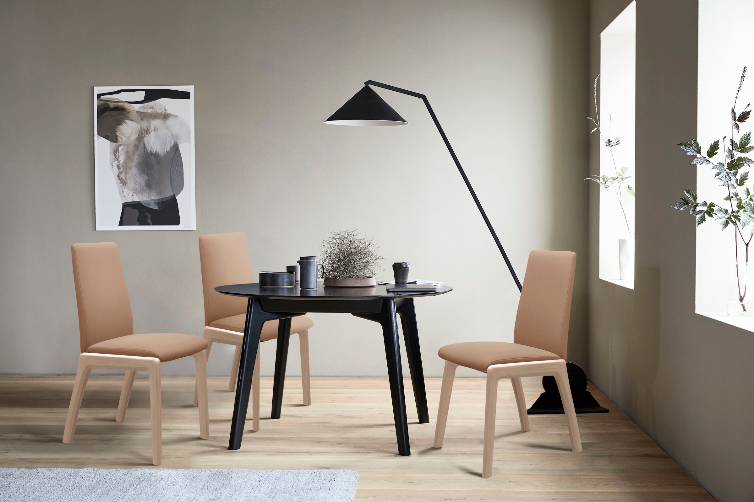 Stressless Polsterstuhl "Laurel" () Low Back, Größe M, mit abgerundeten Beinen in Walnuss