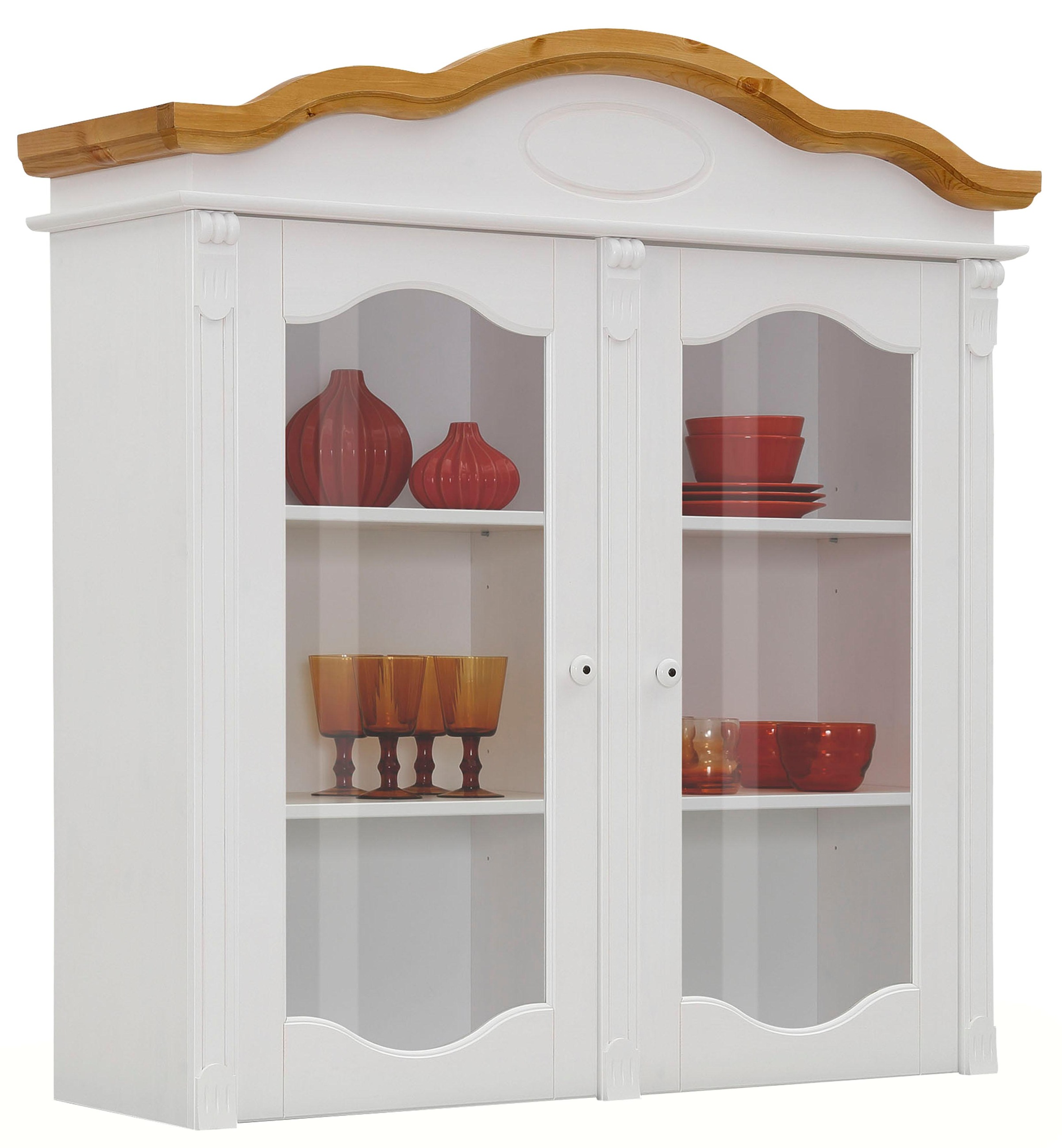 Home affaire Aufsatzschrank »Tessin«, Vitrinen-Aufsatz, Breite 115 cm, aus massiver Kiefer, FSC®