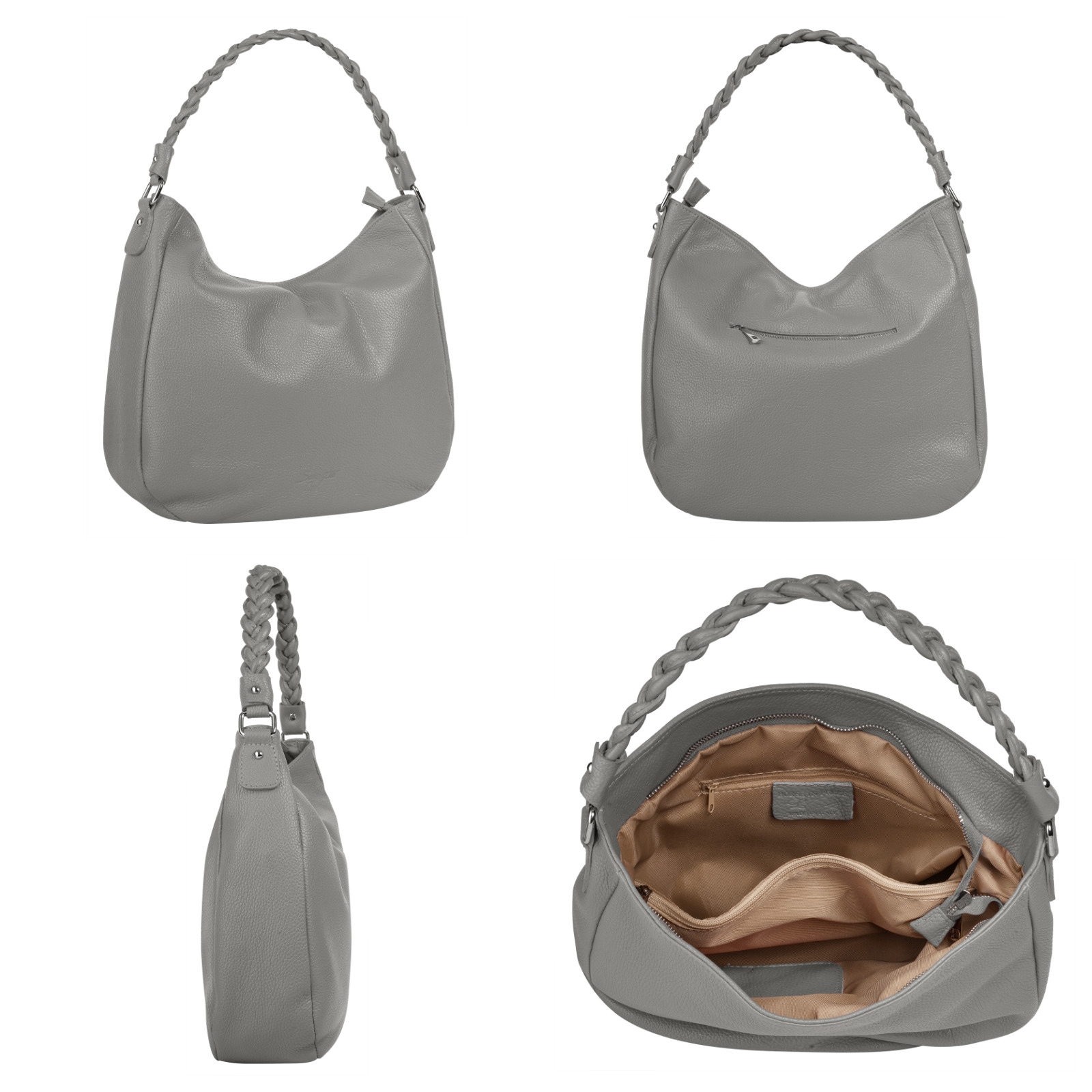 Samantha Look Henkeltasche, echt Leder, Made in Italy
