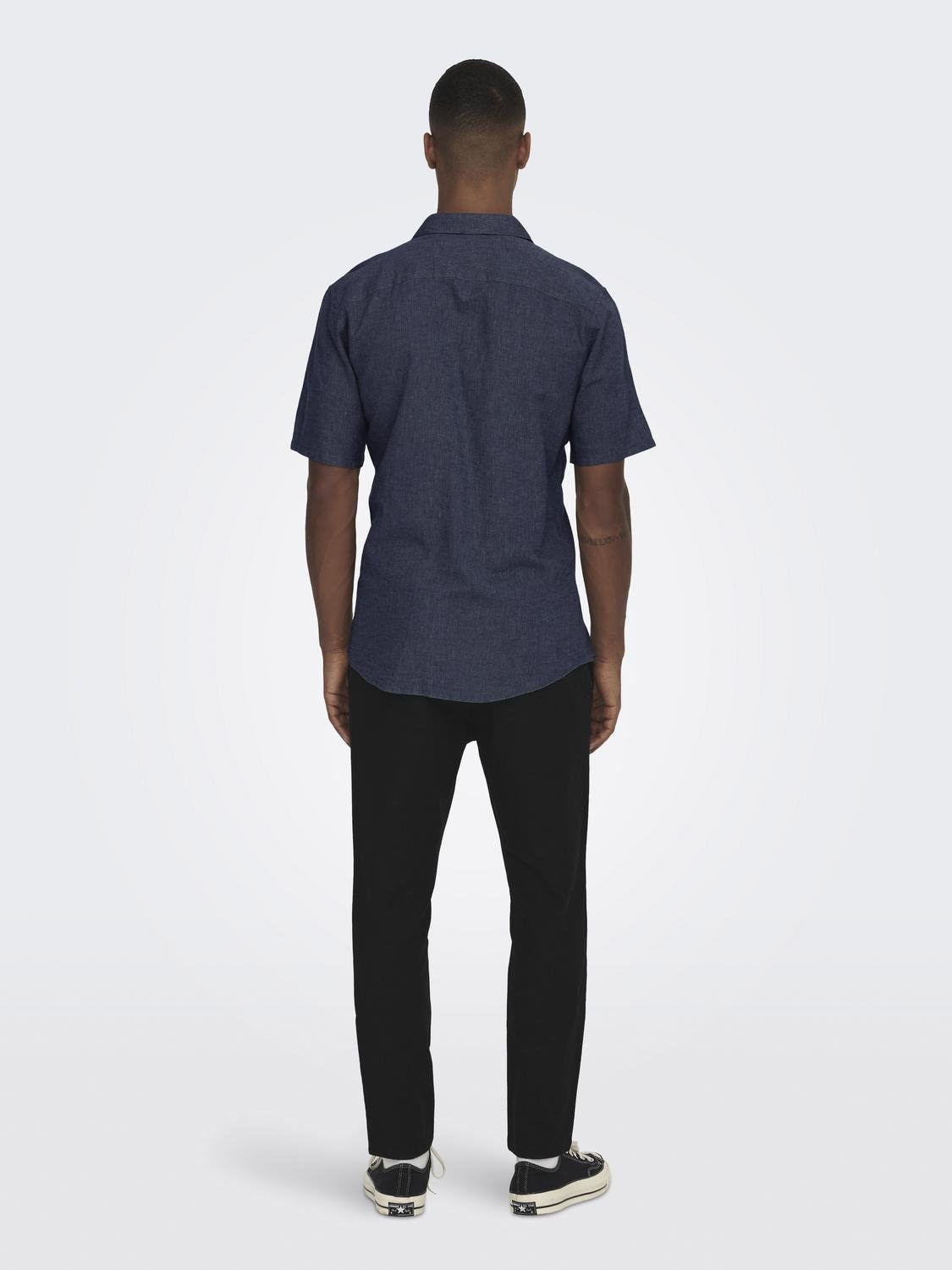 ONLY & SONS Kurzarmhemd »ONSCAIDEN SS SOLID RESORT LINEN NOOS«