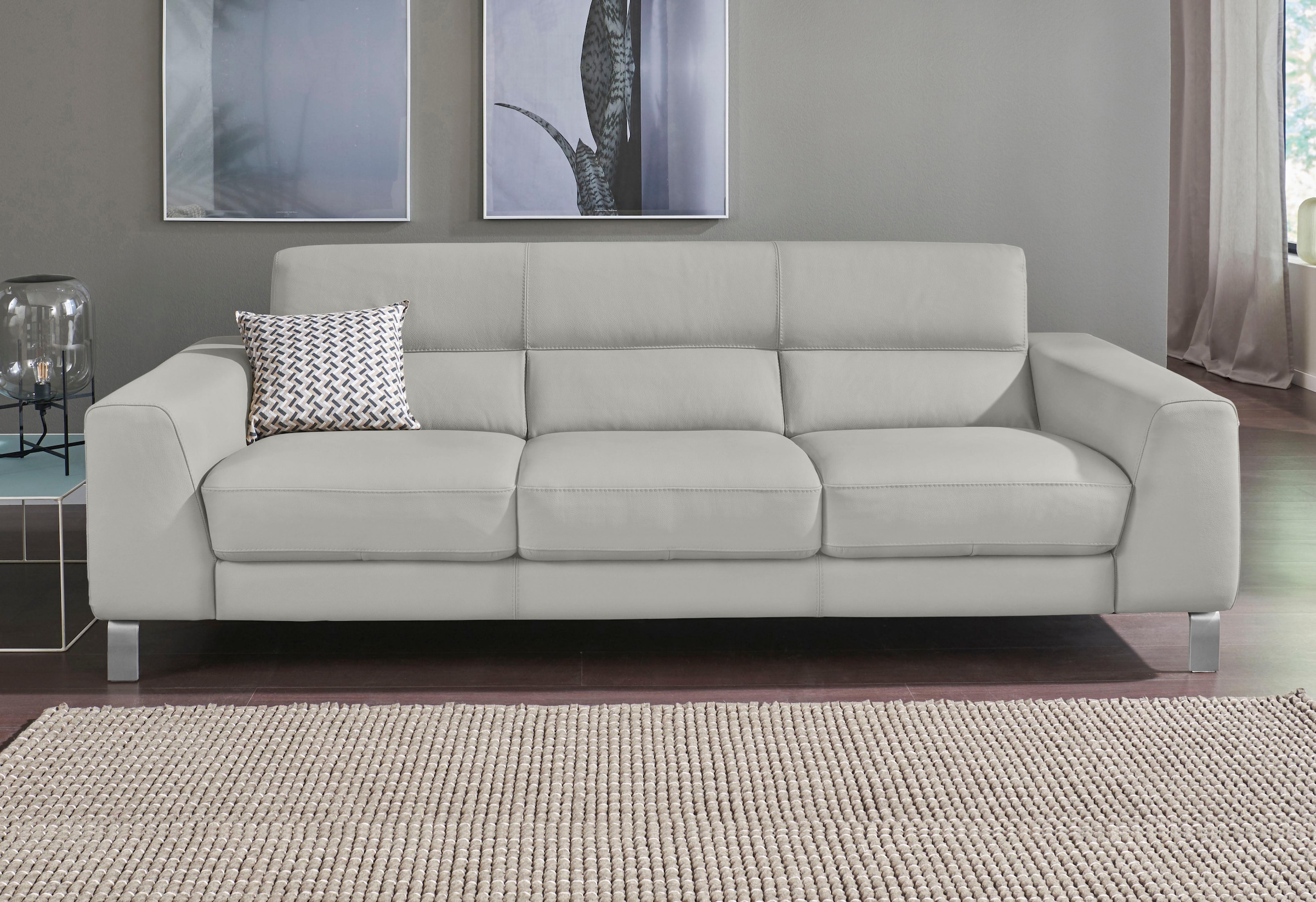 CALIA ITALIA 3-Sitzer »Simon, toller Sitzkomfort, italienisches Designsofa«, in zwei Lederqualitäten