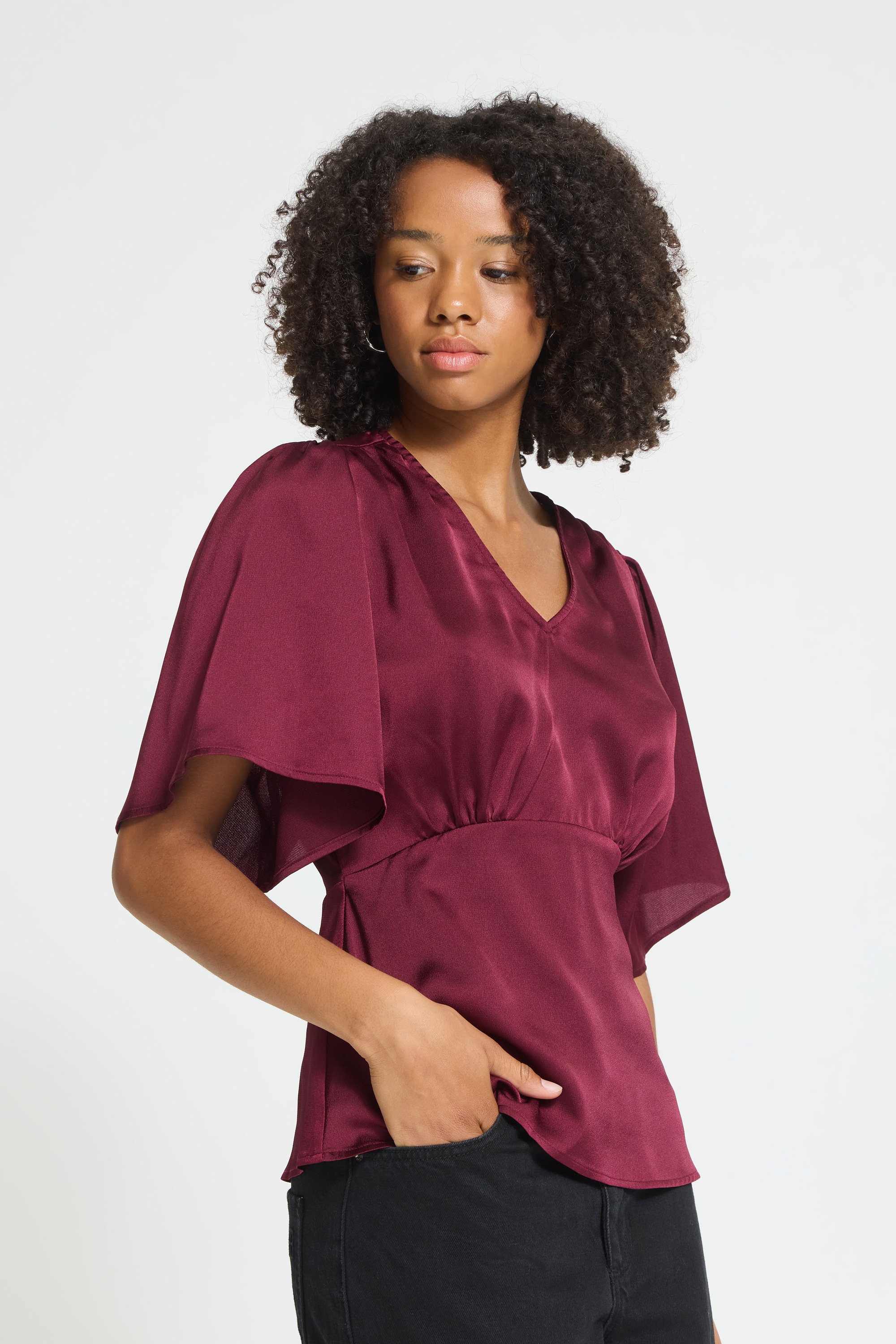 Ichi Kurzarmbluse »Damen Bluse kurzarm IHSTORMY«