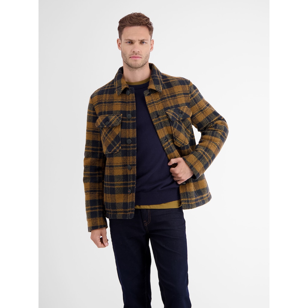 LERROS Hemdjacke »LERROS Kariertes Overshirt-Jacket«