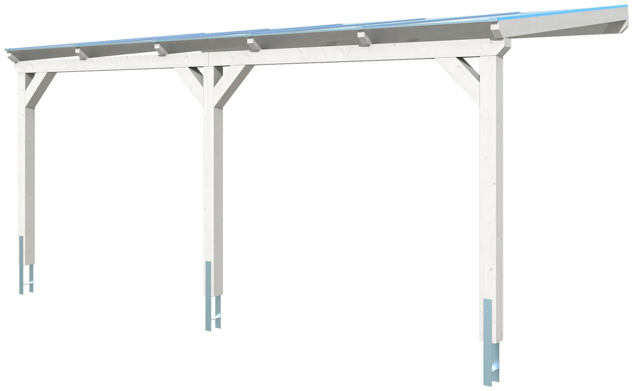 Skanholz Anlehncarport »Vogtland«, Leimholz-Nordisches Fichtenholz, 276 cm, weiß