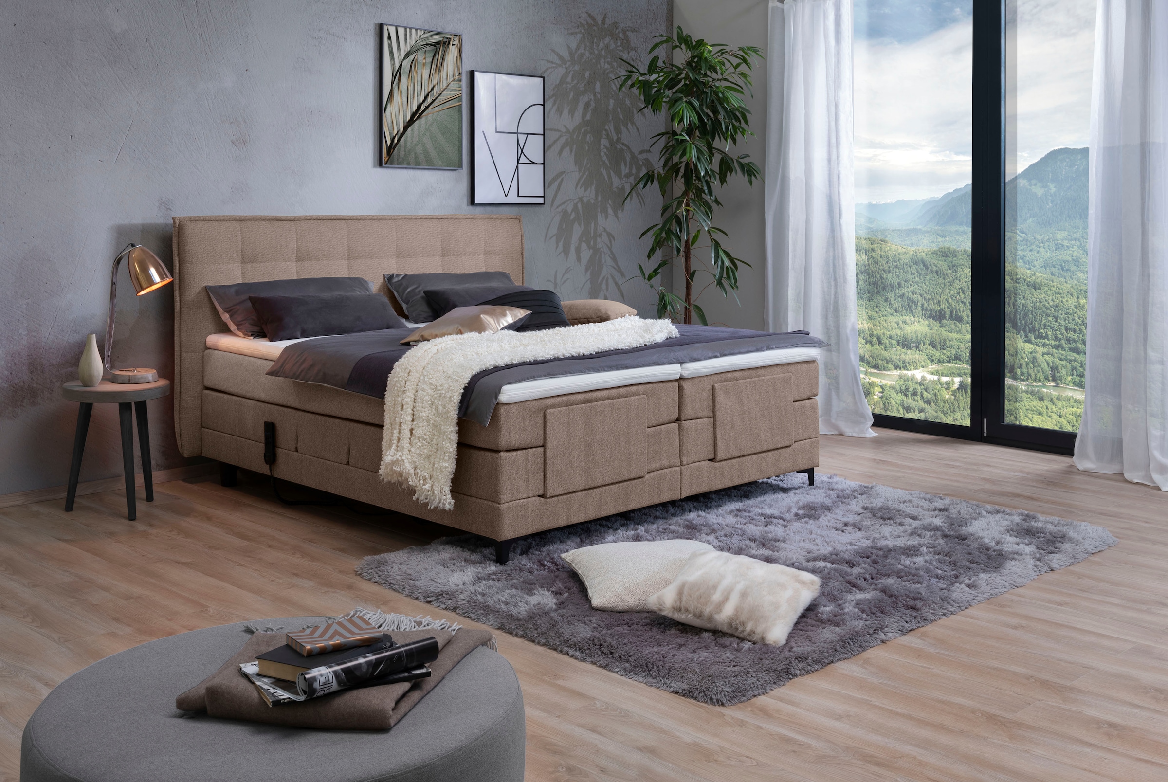 alina Boxspringbett "Edward" 180x200cm, mit motorischer Verstellung, inklus günstig online kaufen