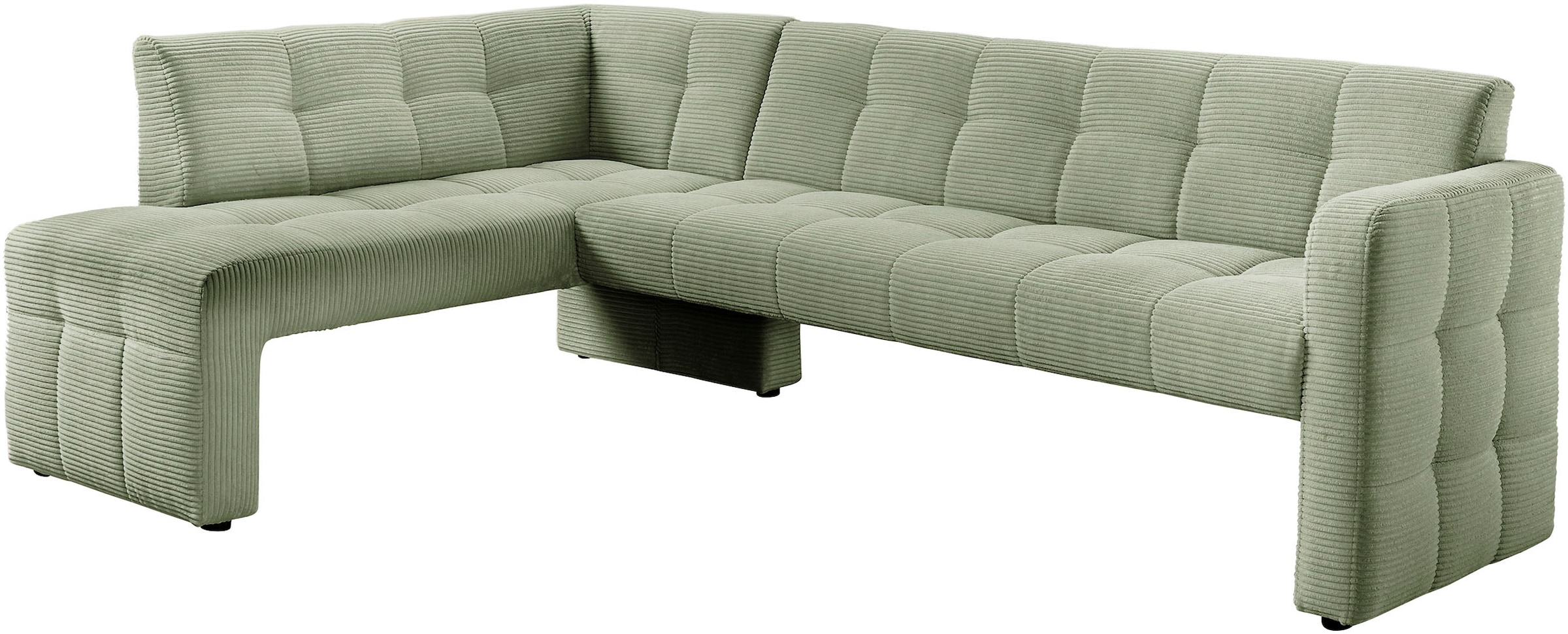 Essbank, B:245cm H:83cm T:159cm, grün, EXXPO - SOFA FASHION, Küche, Sitzbänke, "Barista, bequem und elegant, hohe Bodenfreiheit", Eckbank Barista
