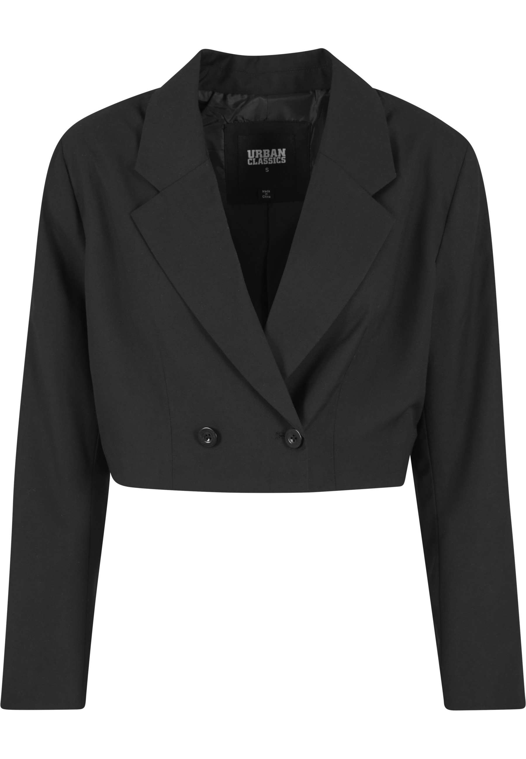 URBAN CLASSICS Allwetterjacke "Urban Classics Ladies Cropped Blazer" 1 Stk. tlg. ohne Kapuze
