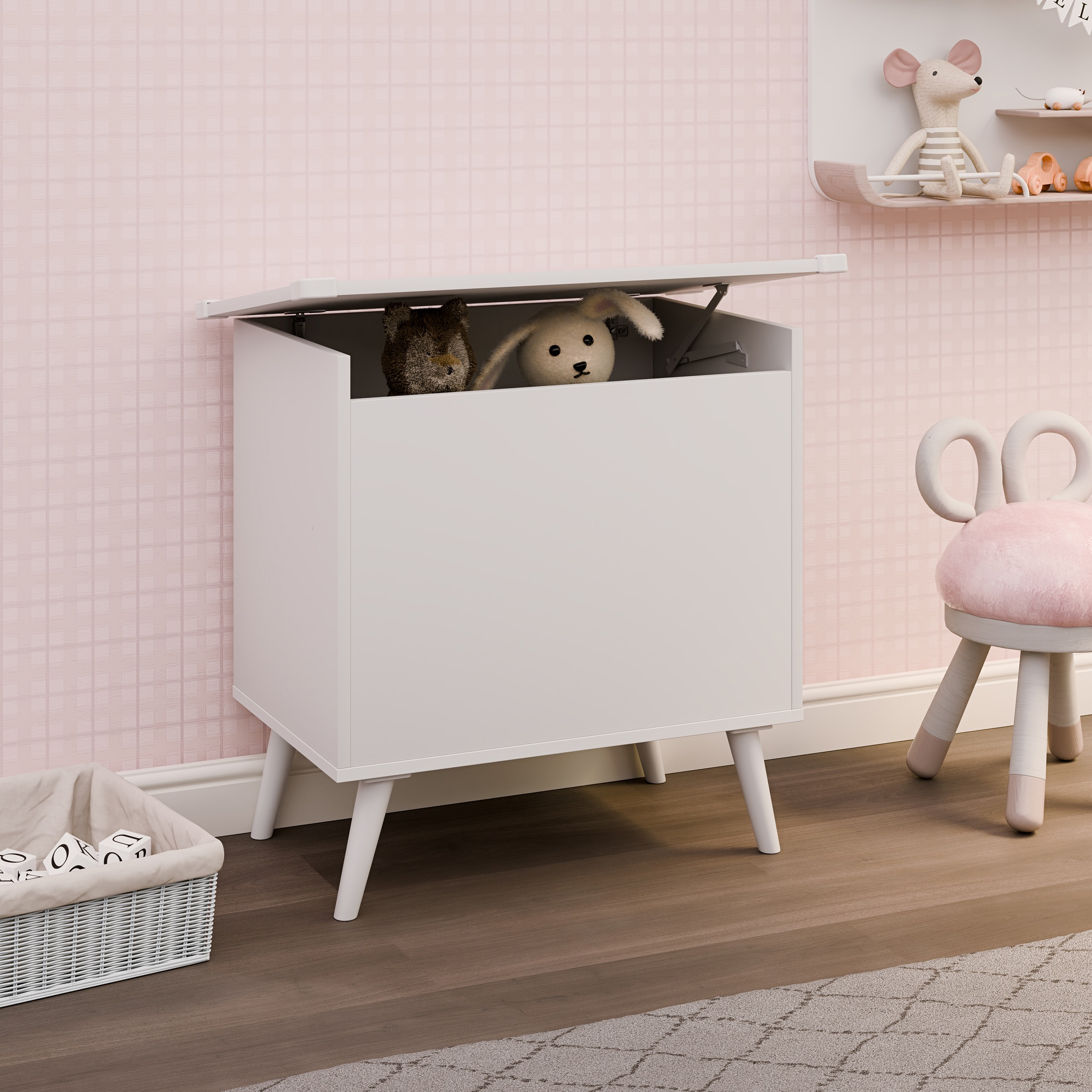 Thumbnail - VCM Sitztruhe "Holz Sitztruhe Sitzbank Truhe Kiste Bosula L"