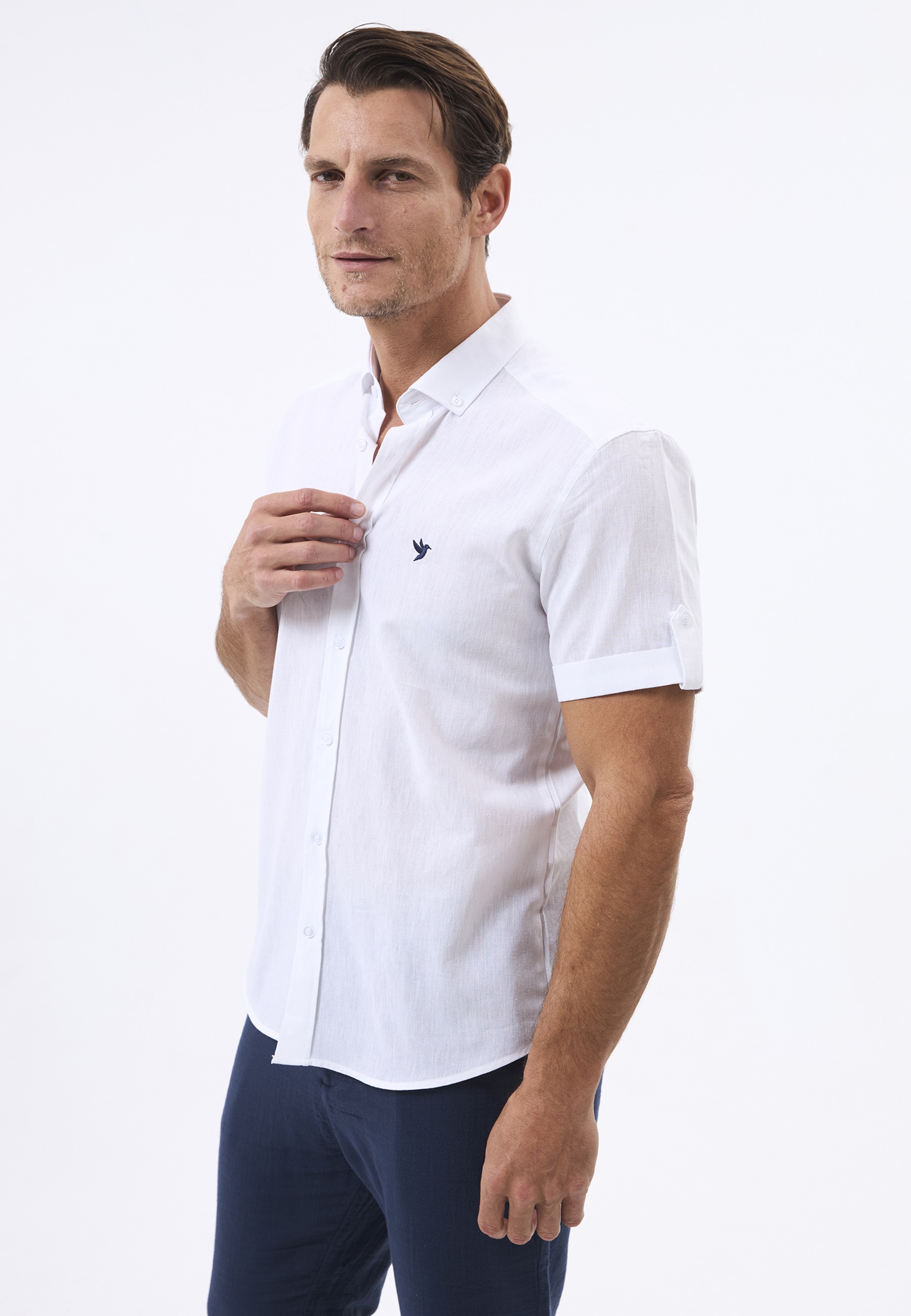 Felix Hardy Langarmhemd »Leinen-Shirt«