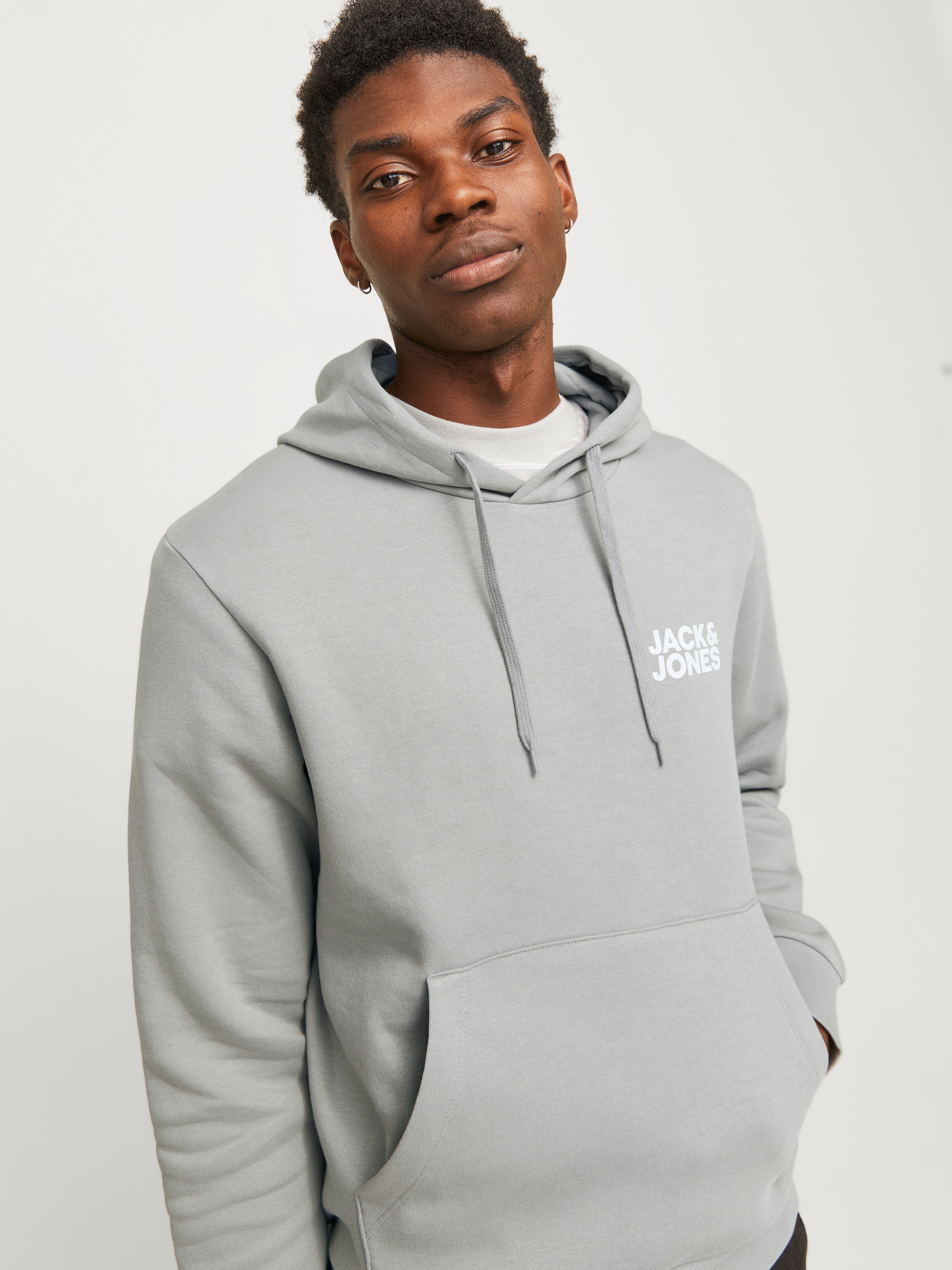Thumbnail - Jack & Jones Kapuzensweatshirt "JJECORP LOGO SWEAT HOOD NOOS", Baumwollmischung, regular fit