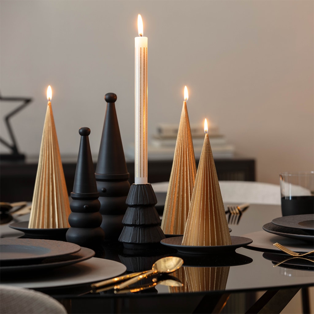 Villeroy & Boch Kerzenhalter »Kerzenständer "Baum" Christmas Chic 10,7 cm schwarz« Abwischbar
