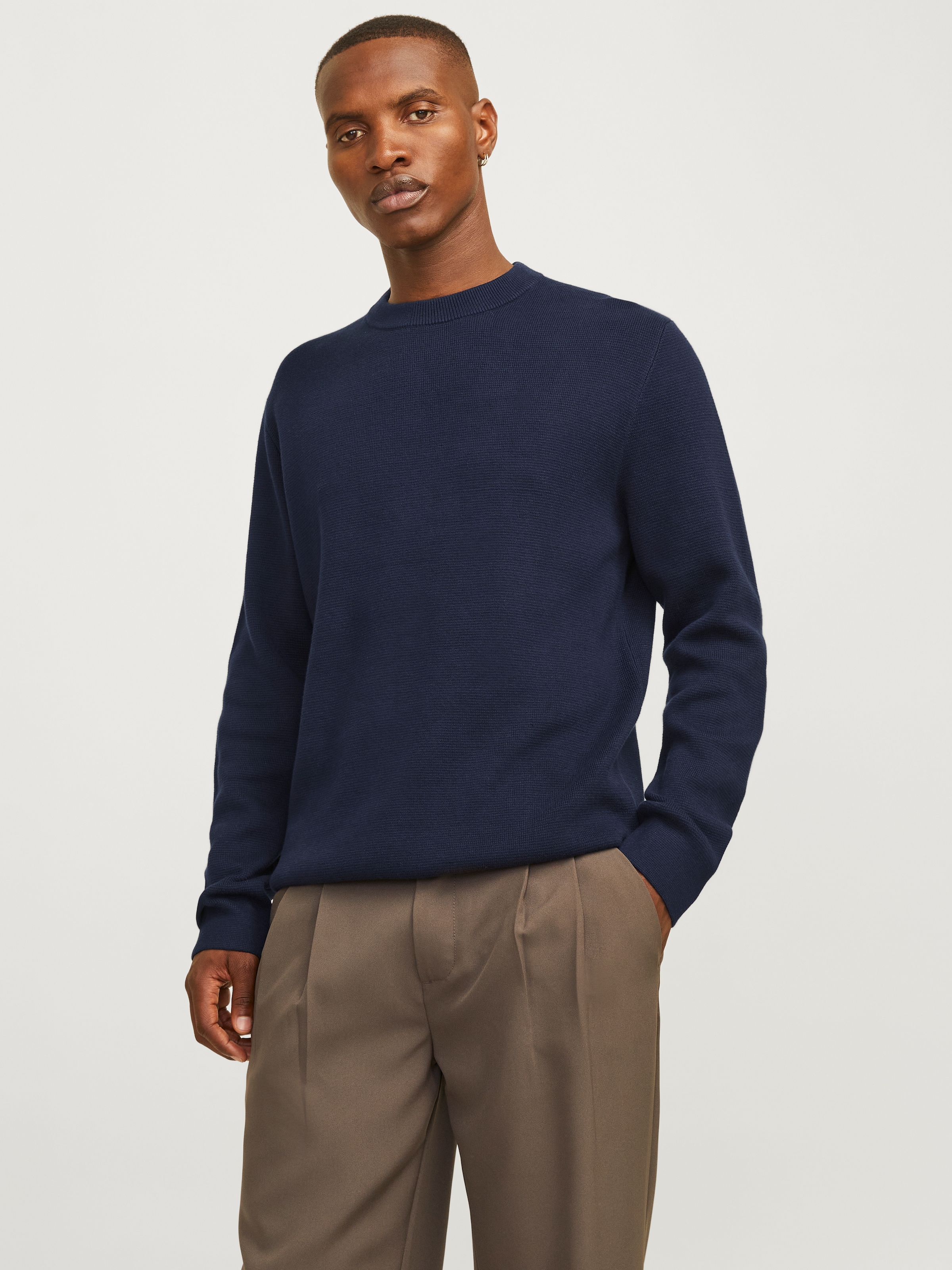 Jack & Jones Rundhalspullover "JPRBLAMARK MERINO KNIT CREW NECK LN" günstig online kaufen