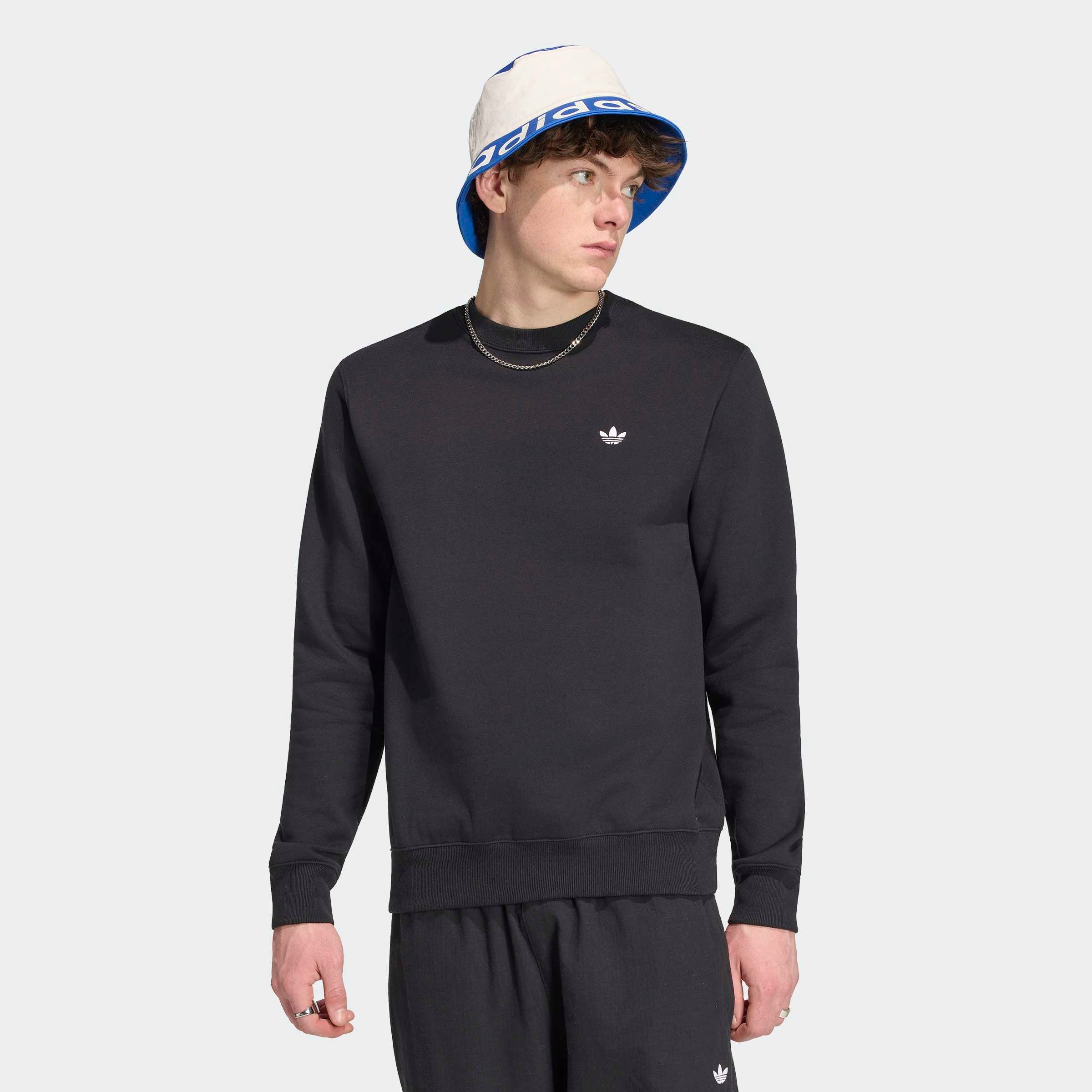 adidas Originals Sweatshirt "TREFOIL ESSENTIALS CREW", mit Rundhalsausschnitt, ohne Verschluss, aus Baumwolle und Polyester