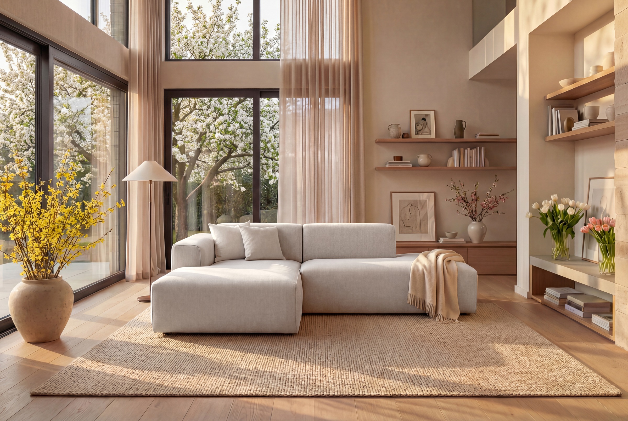 Home affaire Ecksofa "Noord mit Kedernaht, Breite 227 cm, L-Form" Cord, Str günstig online kaufen