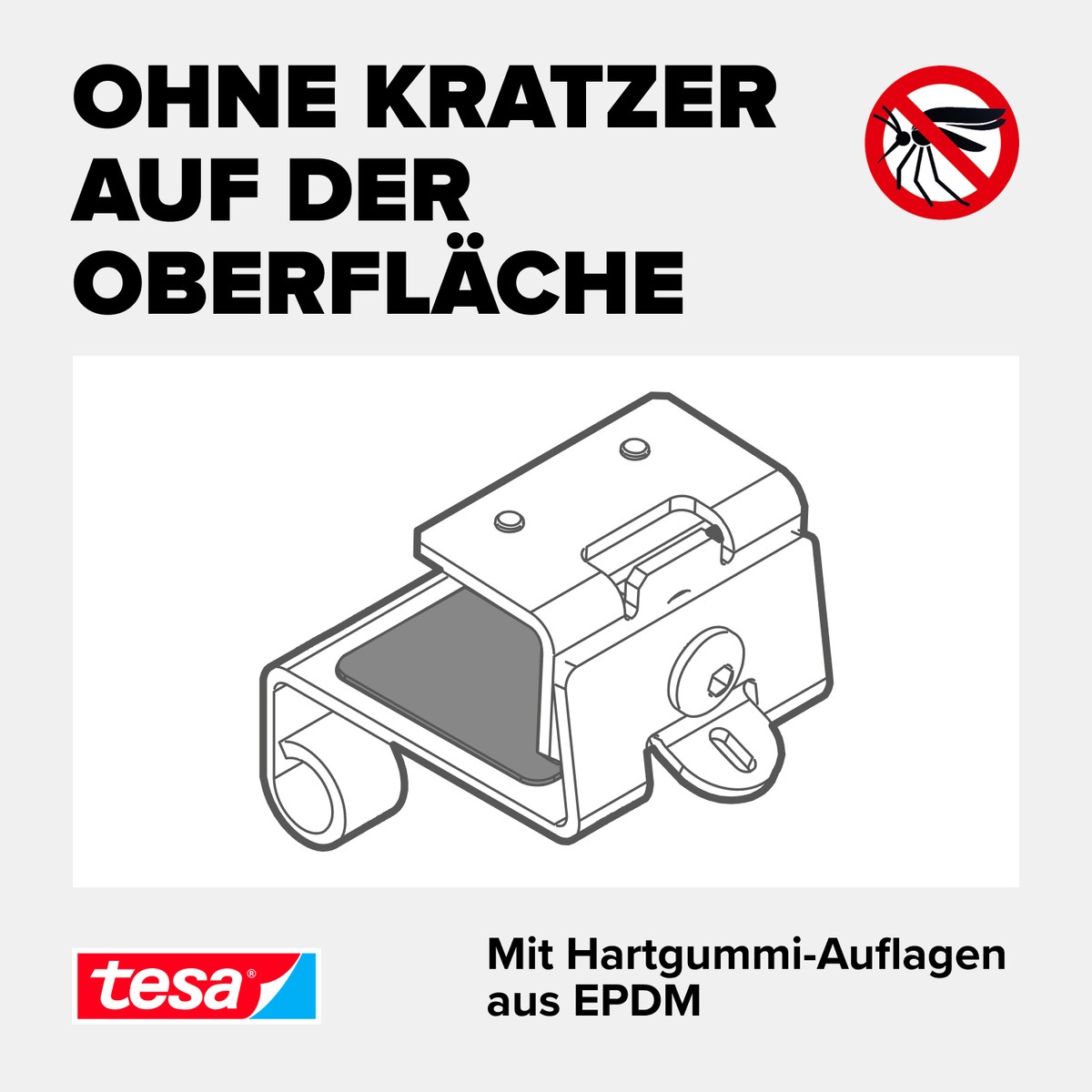 tesa Insektenschutz-Tür »Insect Stop Falt Adapter für Fliegengitter - Adapter-Set«, für Insektenschutz Balkontür / Terrassentür