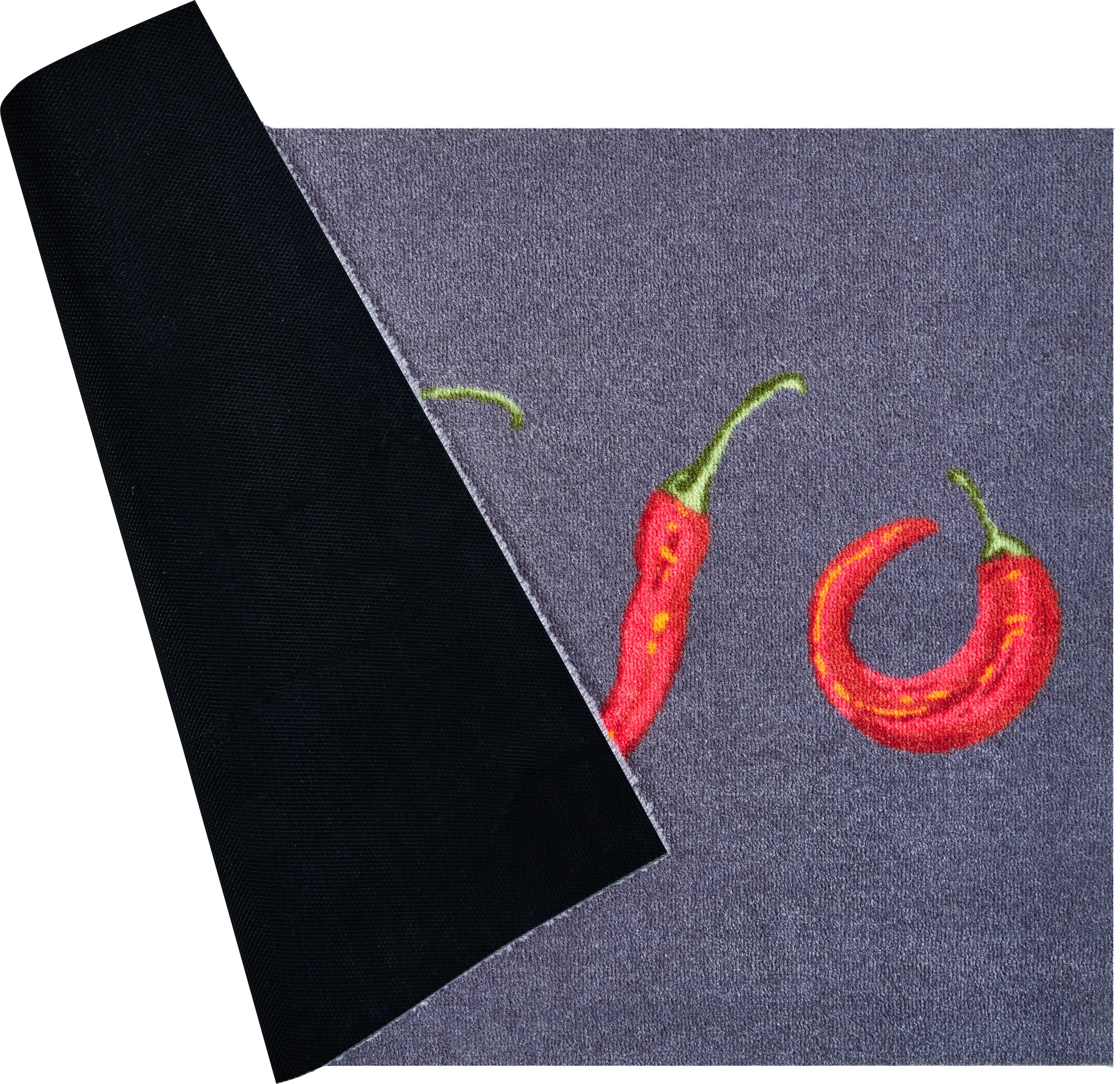 Chili«, Chilis, waschbar, rechteckig, auf | den Rechnung Fußmatte »Hot BAUR Motiv Grund Schmutzfangmatte,
