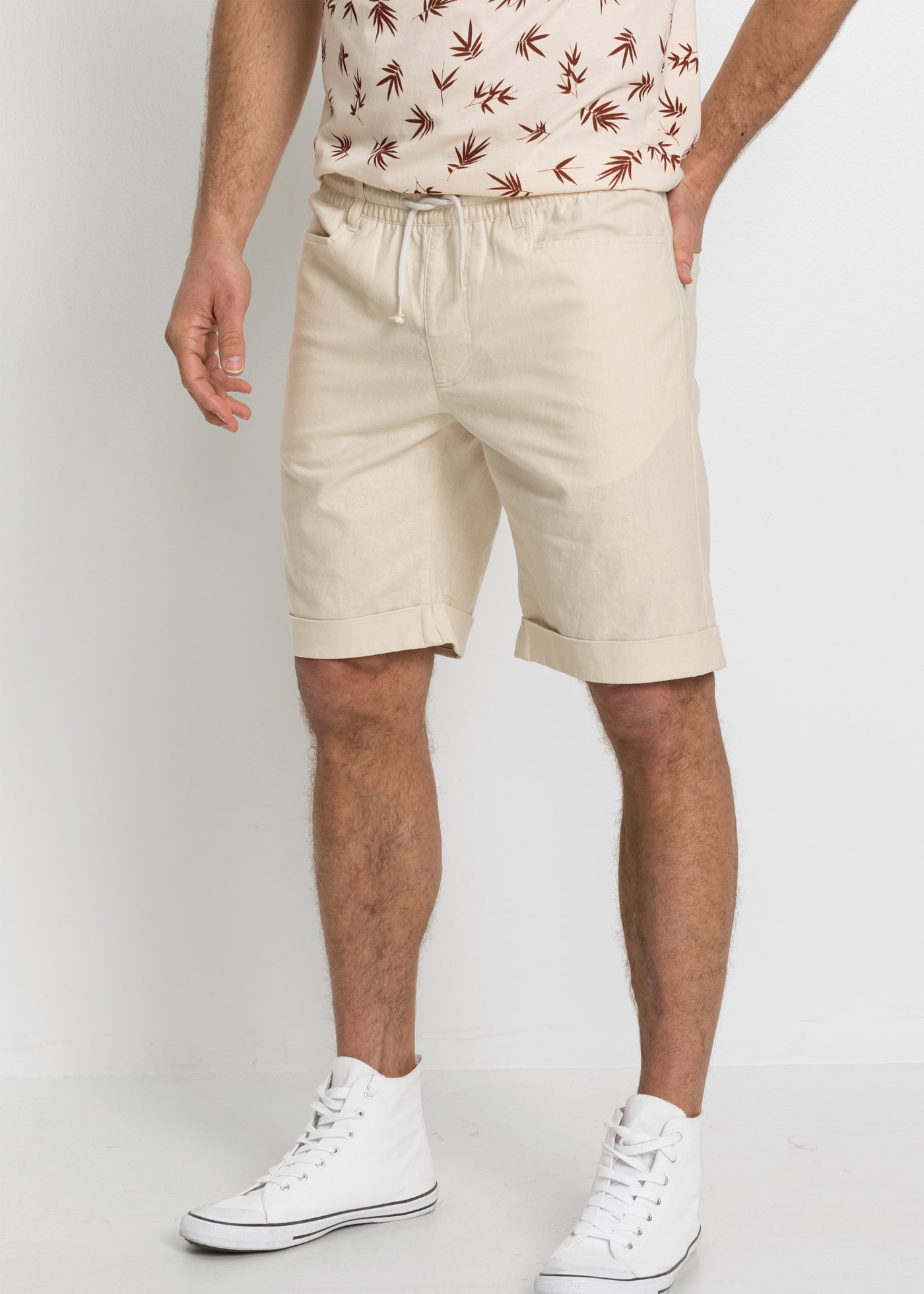 bonprix Bermudas aus Leinen-Baumwoll-Mix, Regular Fit, lässiger Stil günstig online kaufen