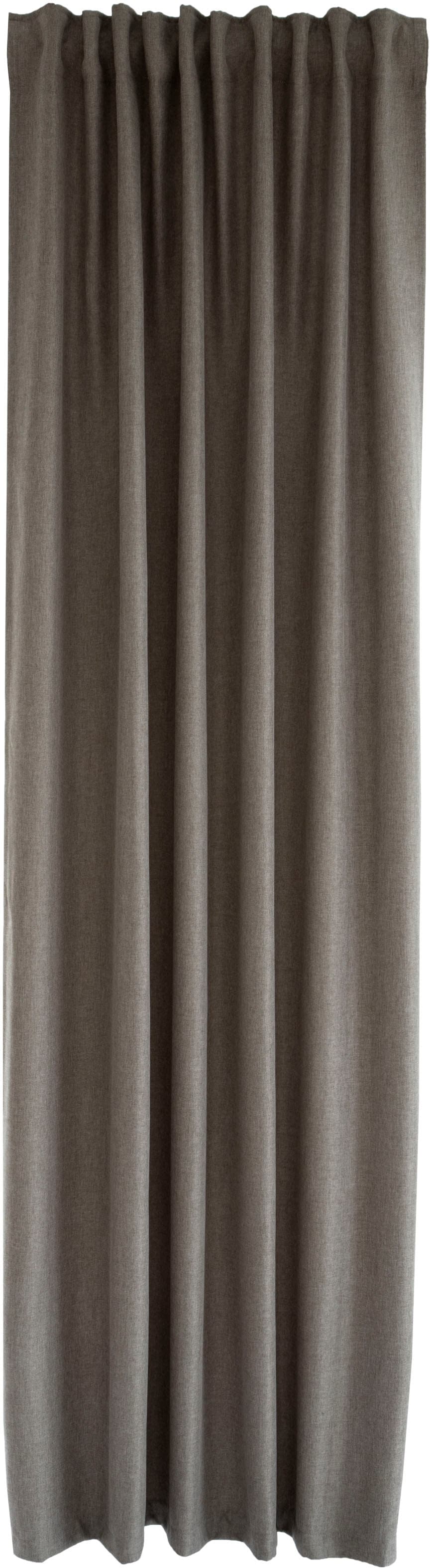 Vorhang HOMING, B:140cm H:245cm, grau, Polyester, Wohnzimmer, Gardinen, "RE-Allen", Fertigschal RE-Allen