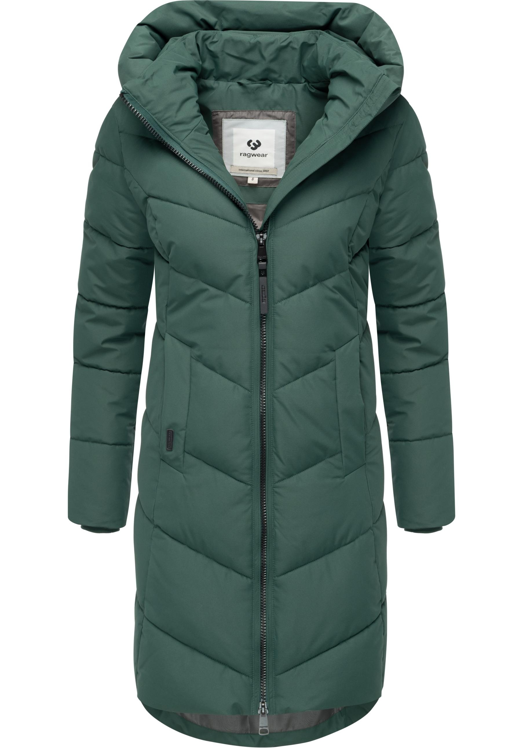 Ragwear Steppmantel »Natalin YOUMODO«, Warmer Damen Wintermantel mit V-Steppung und Kapuze