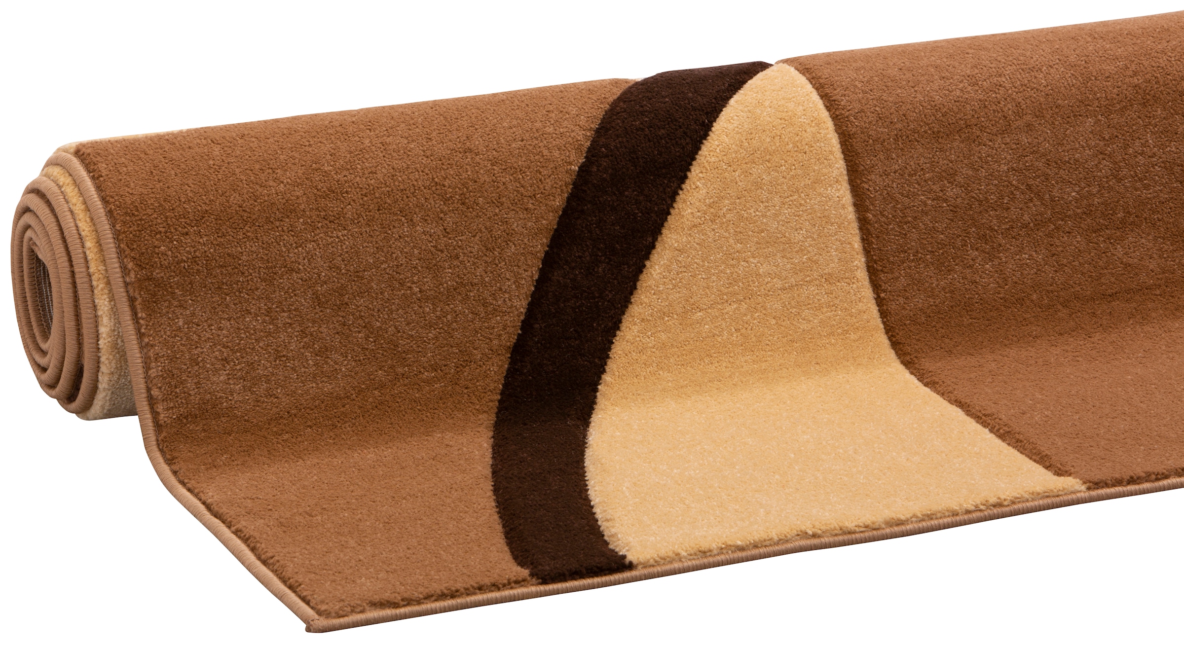 Home affaire Teppich »Josias«, rechteckig, 16 mm Höhe, mit handgearbeitetem Konturenschnitt, flach, Kurzflor, elegant