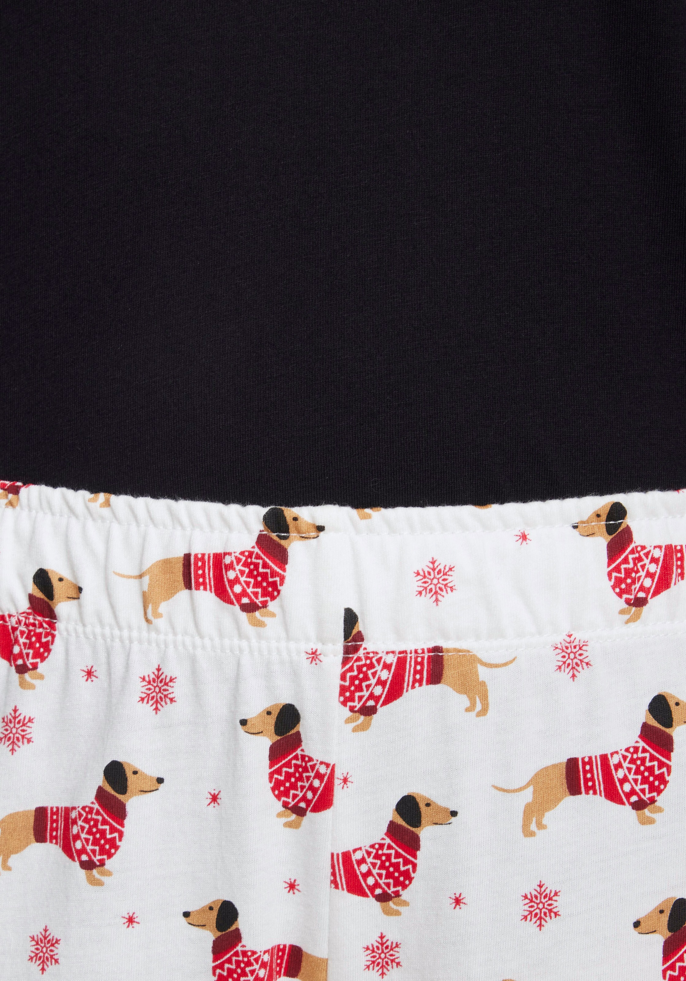 LASCANA Pyjama, (Set, 2 tlg.), mit süßem Dackel-Motiv