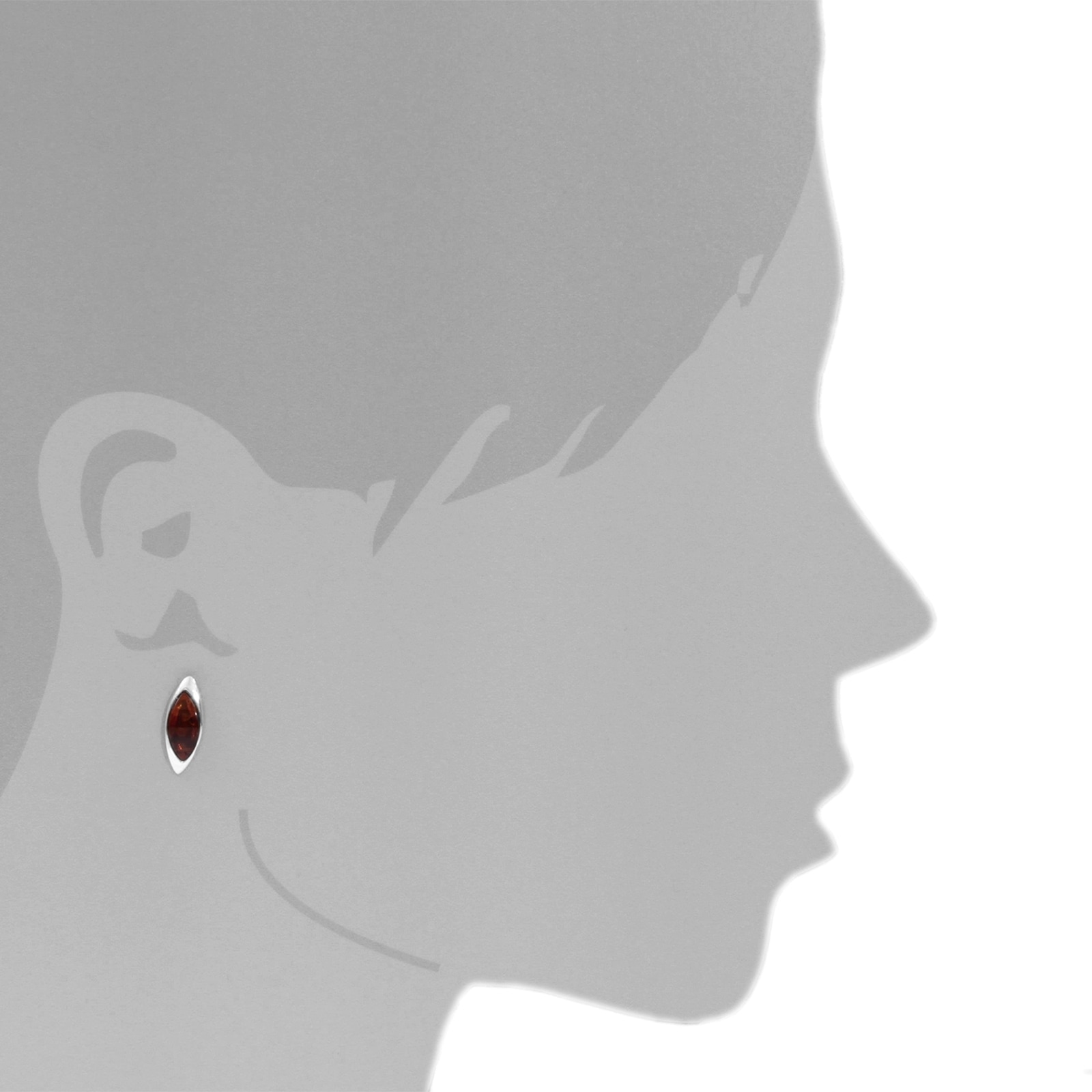 OSTSEE-SCHMUCK Paar Ohrstecker »- Tonje - Silber 925/000 - Bernstein«