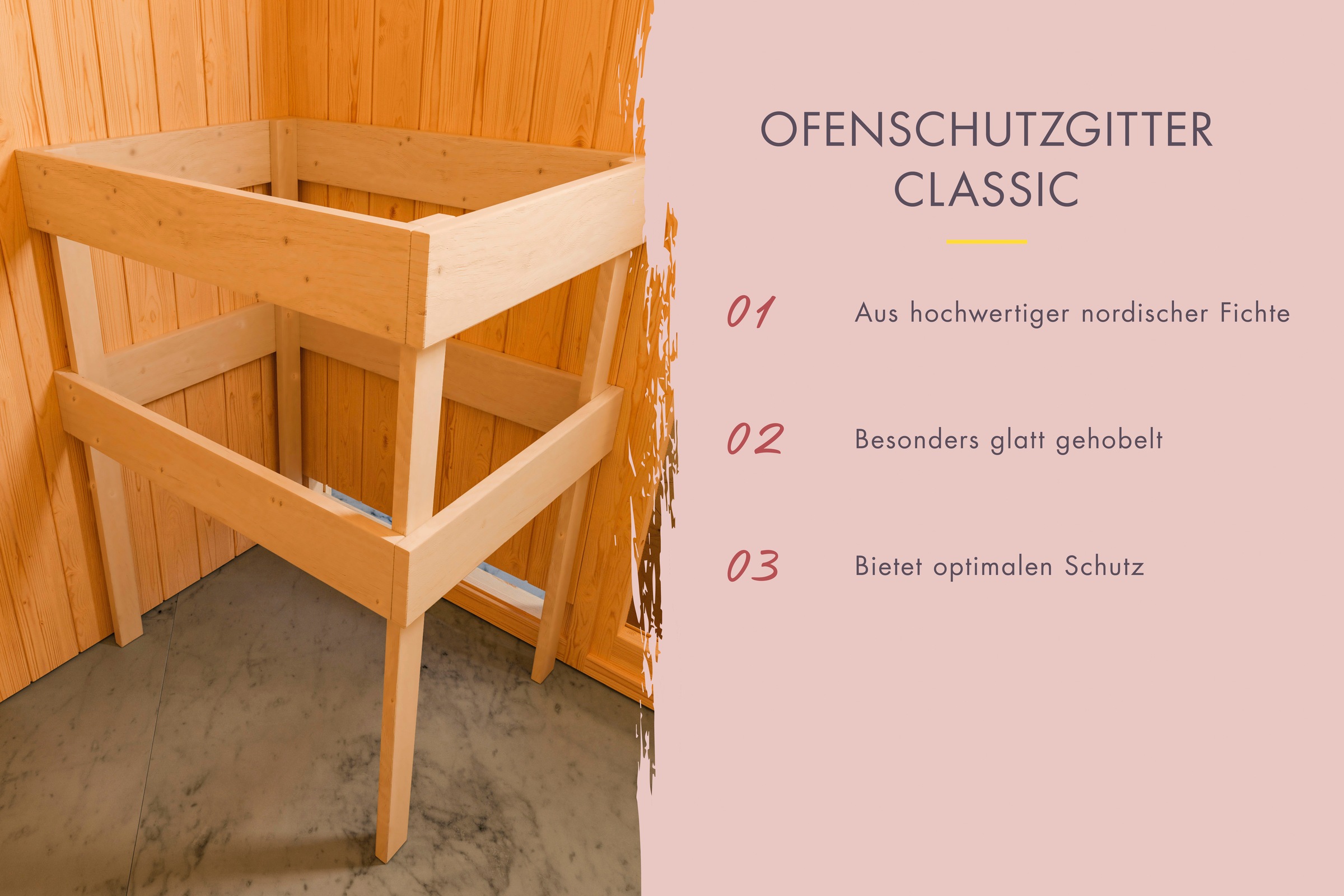 Karibu Saunahaus »»Simon 3« mit moderner Tür, naturbelassen«