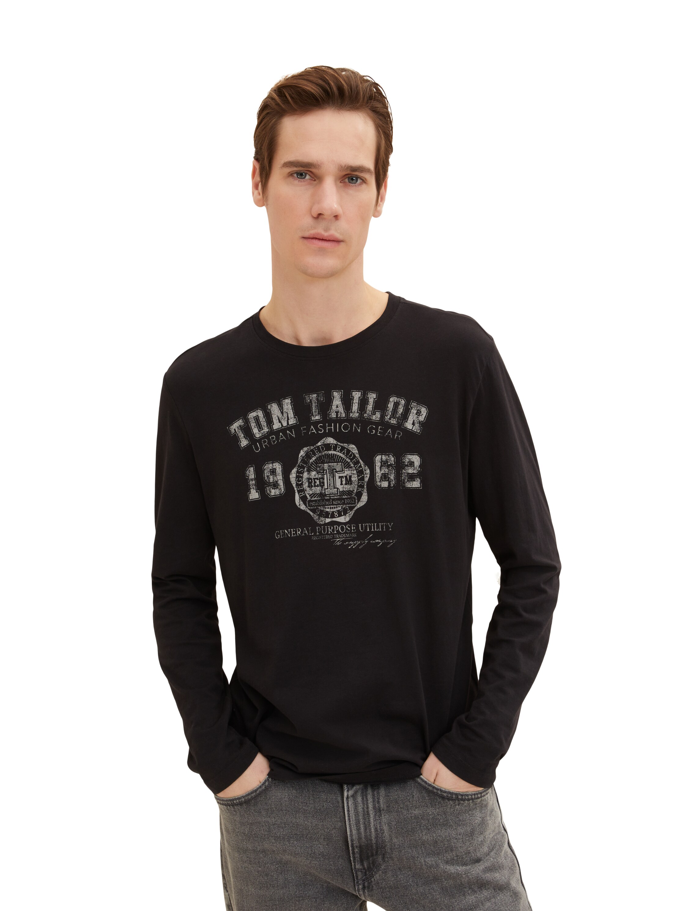 Thumbnail - TOM TAILOR Langarmshirt Packung, 2 Stk. tlg. mit Logo Print