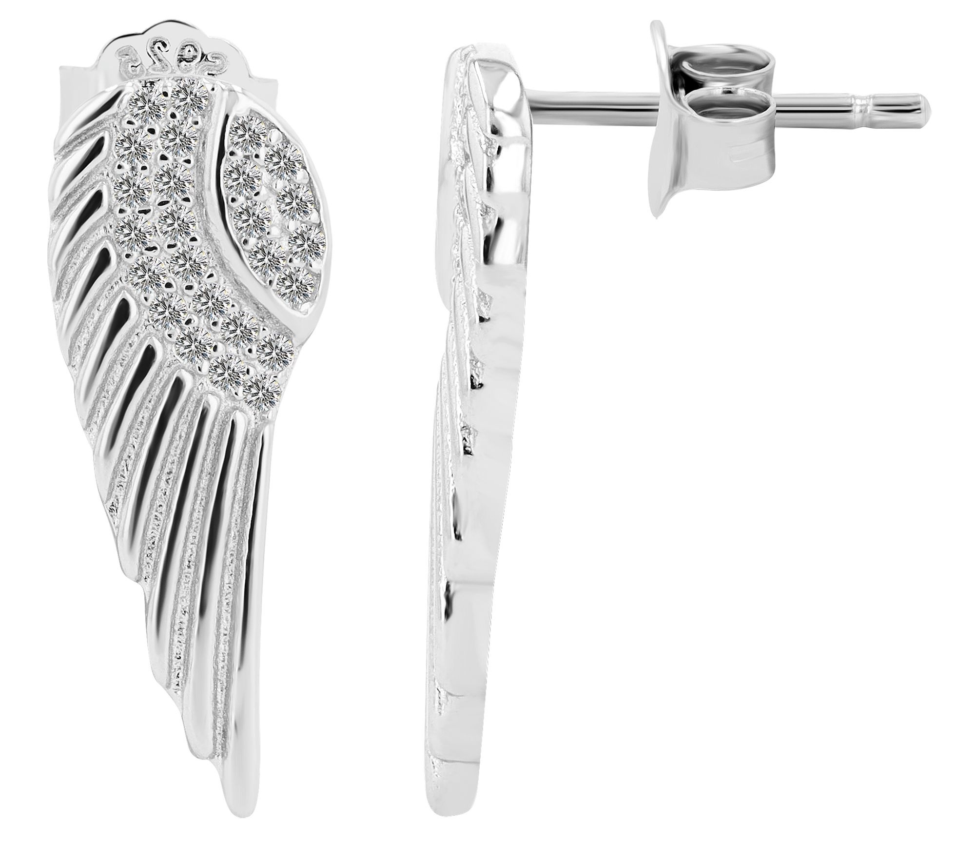 Adelia´s Paar Ohrhänger "Ohrringe – Ohrstecker Flügel aus 925 Silber" Perfekt als Geschenk für besondere Menschen