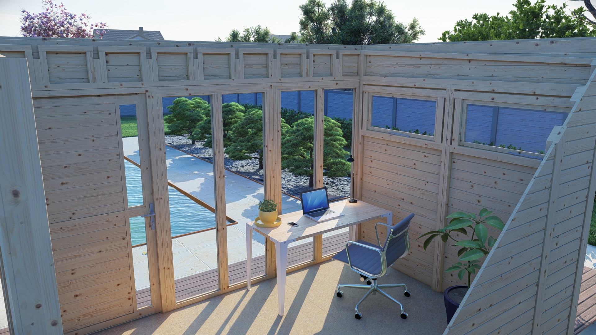 KONIFERA Gartenhaus »Cubus 3 Office Lounge«