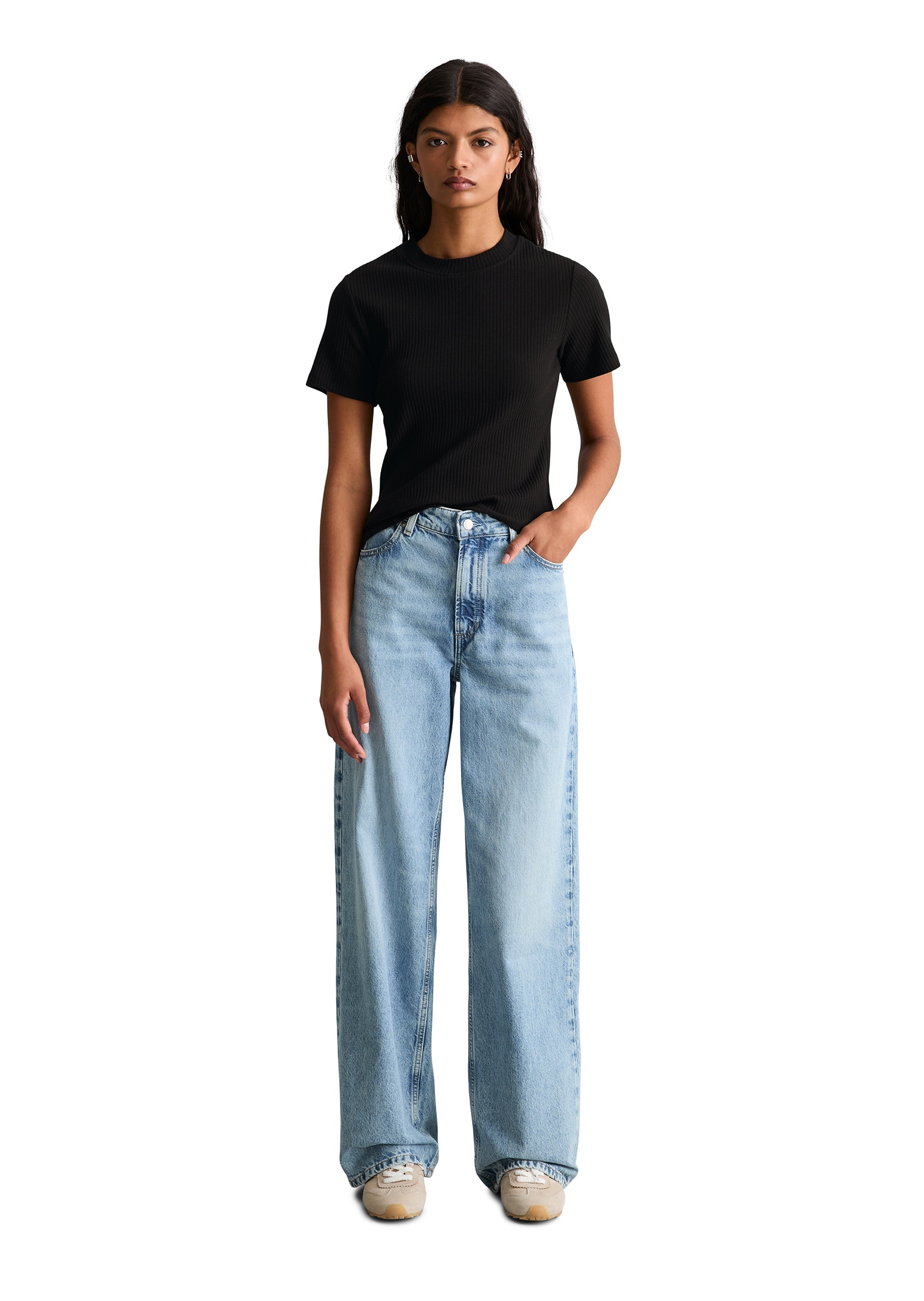 Marc O'Polo DENIM T-Shirt »aus elastischem Bio-Baumwolle-Mix«