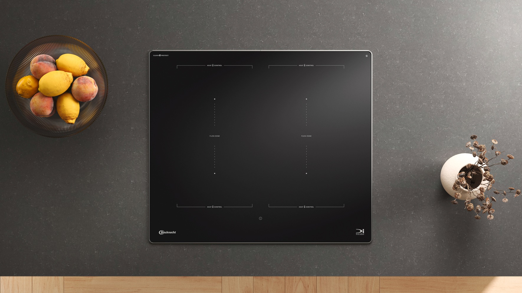 BAUKNECHT Induktions-Kochfeld »BTX6019DCA« HeatControl - präzise Steuerung der Kochzone durch Temperatureingabe