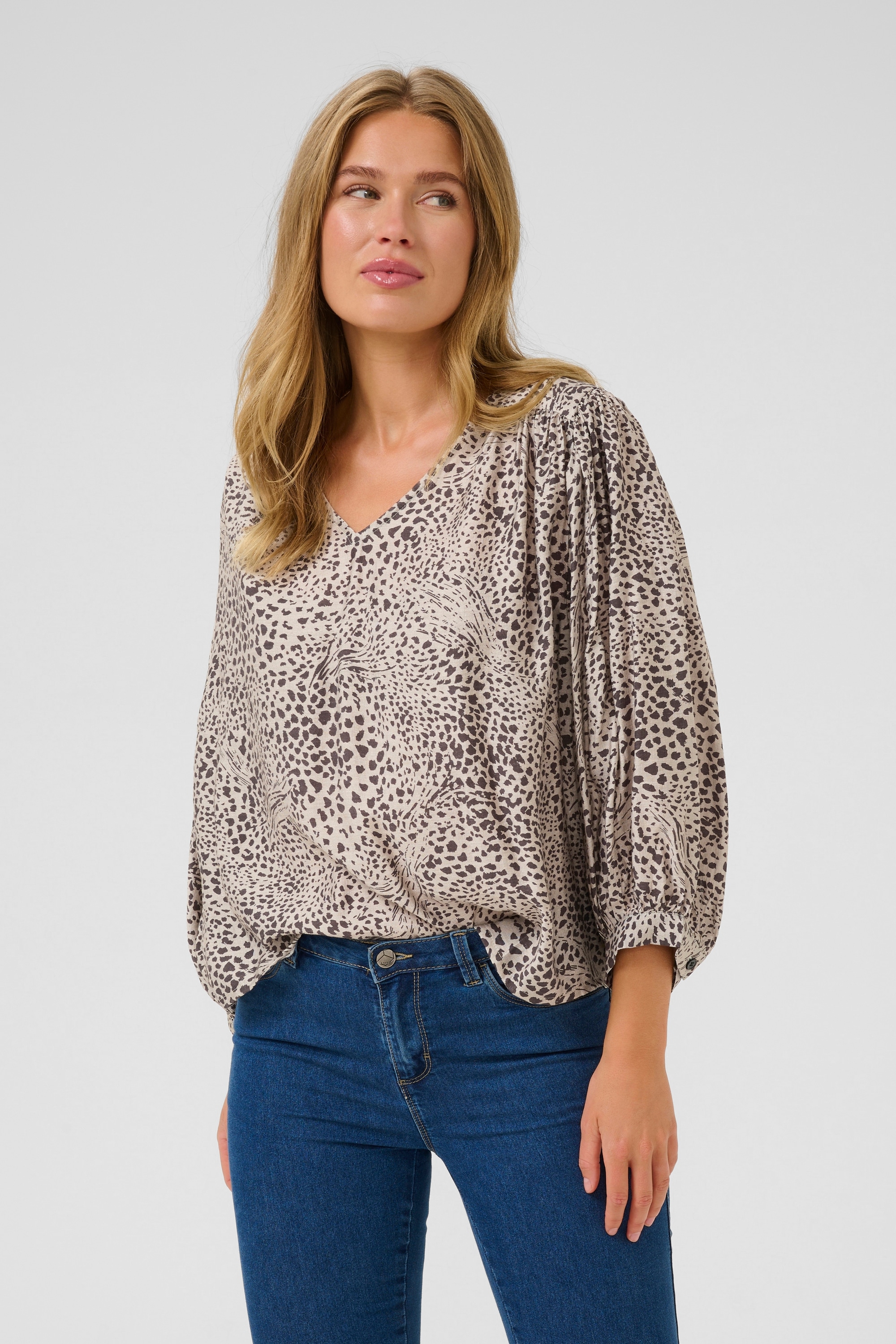 KAFFE Langarmbluse »Damen Bluse langarm KAdebra«