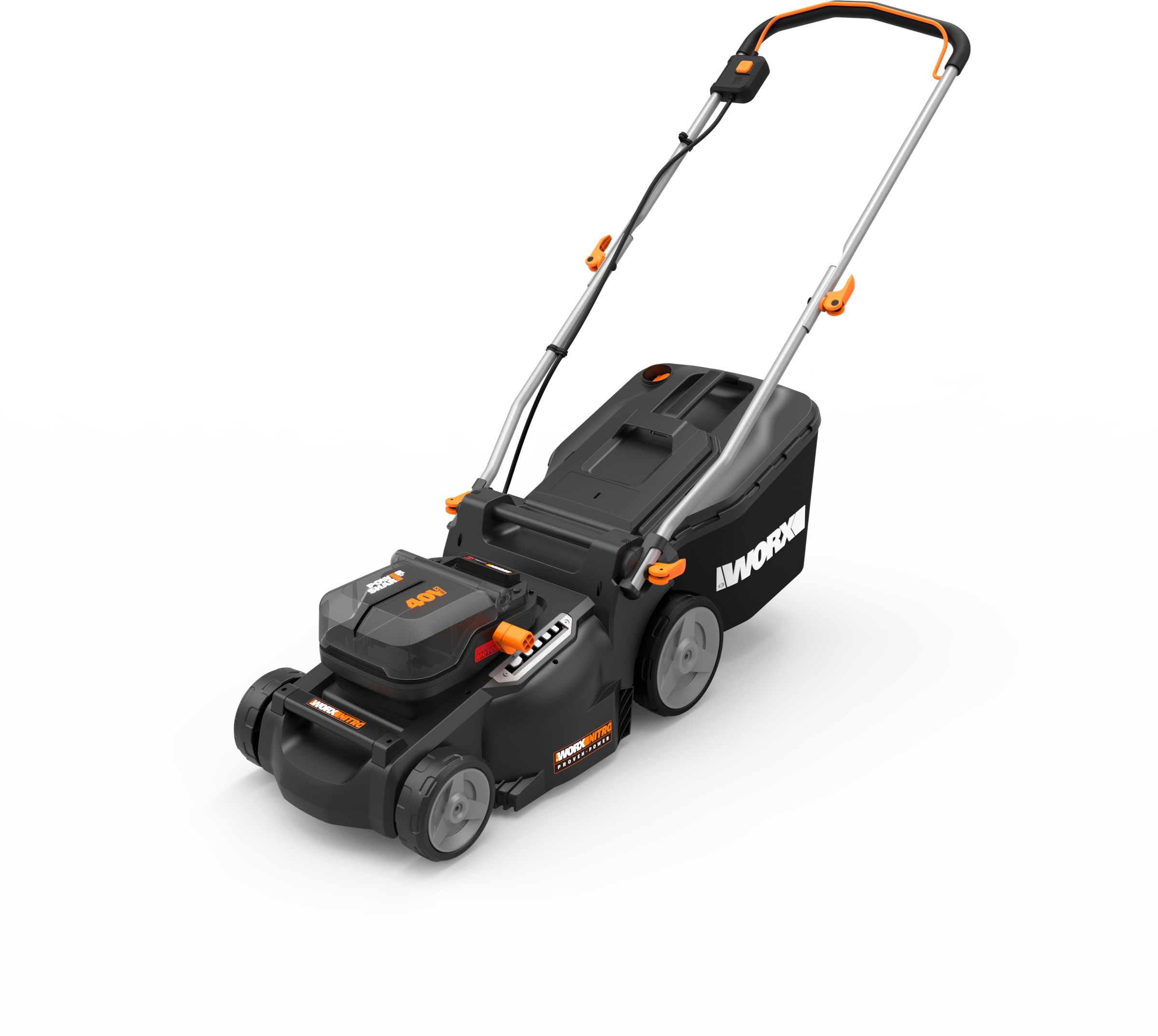 Worx Akkurasenmäher »WG737E Nitro Profi«, 6 Schnitthöhenstufen 2-7 cm, inkl. 2 Akkus und Ladegerät