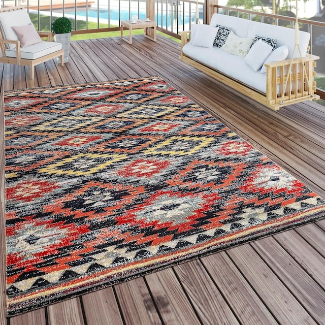 Paco Home Teppich »Artigo 405«, rechteckig, Kurzflor, Rauten Muster,  Vintage Design, In- und Outdoor geeignet auf Rechnung | BAUR