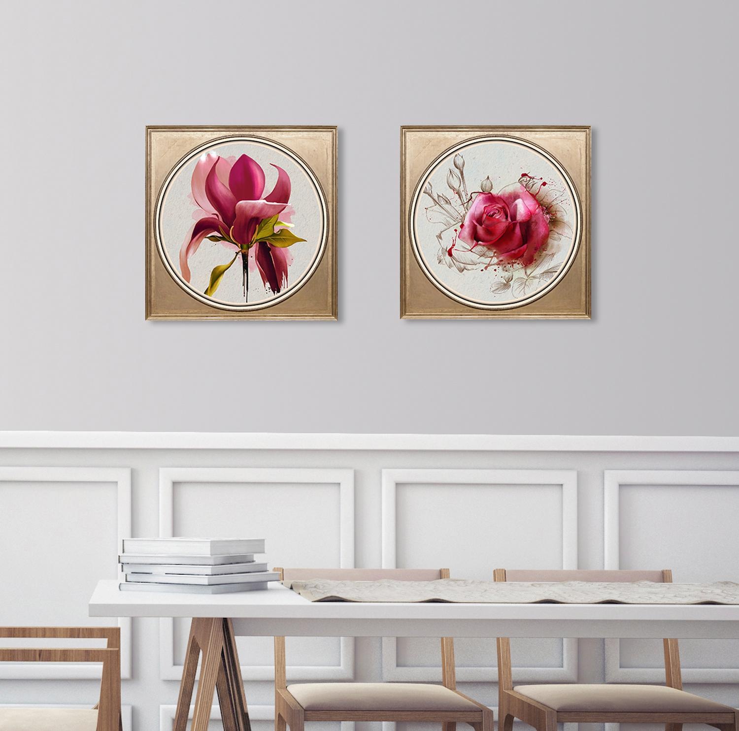 queence Acrylglasbild "Magnolie", Blumen-Blumenbilder-Kunst-Pflanzen-Pflanz günstig online kaufen