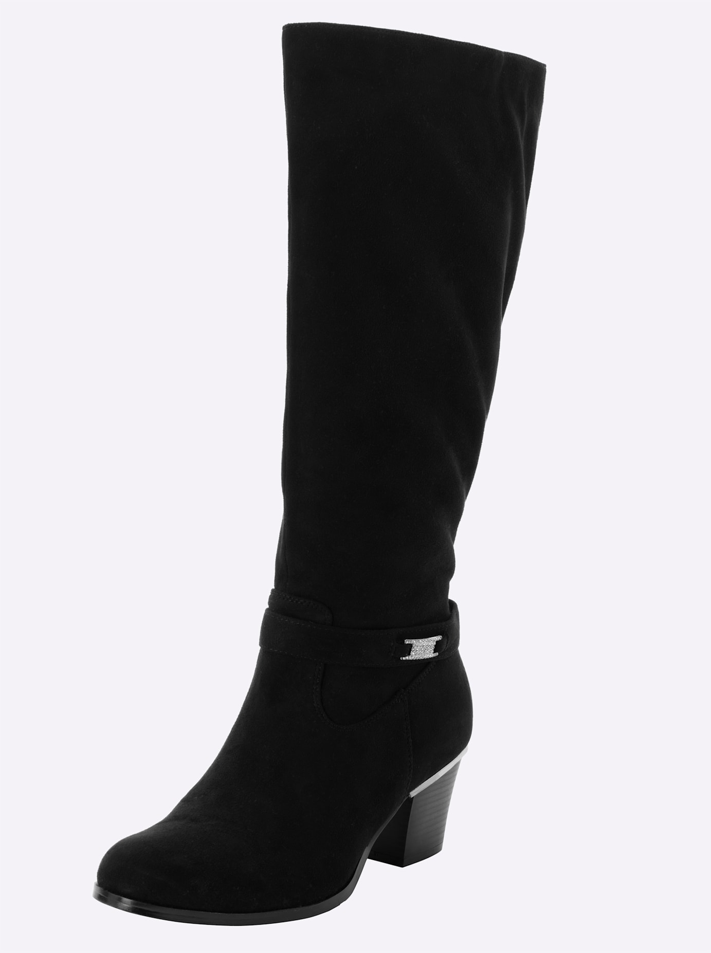Weitschaftstiefel SHEEGO, Damen, Gr. 39, XXL-Schaft, schwarz, Lederimitat, Schuhe Weitschaftstiefel