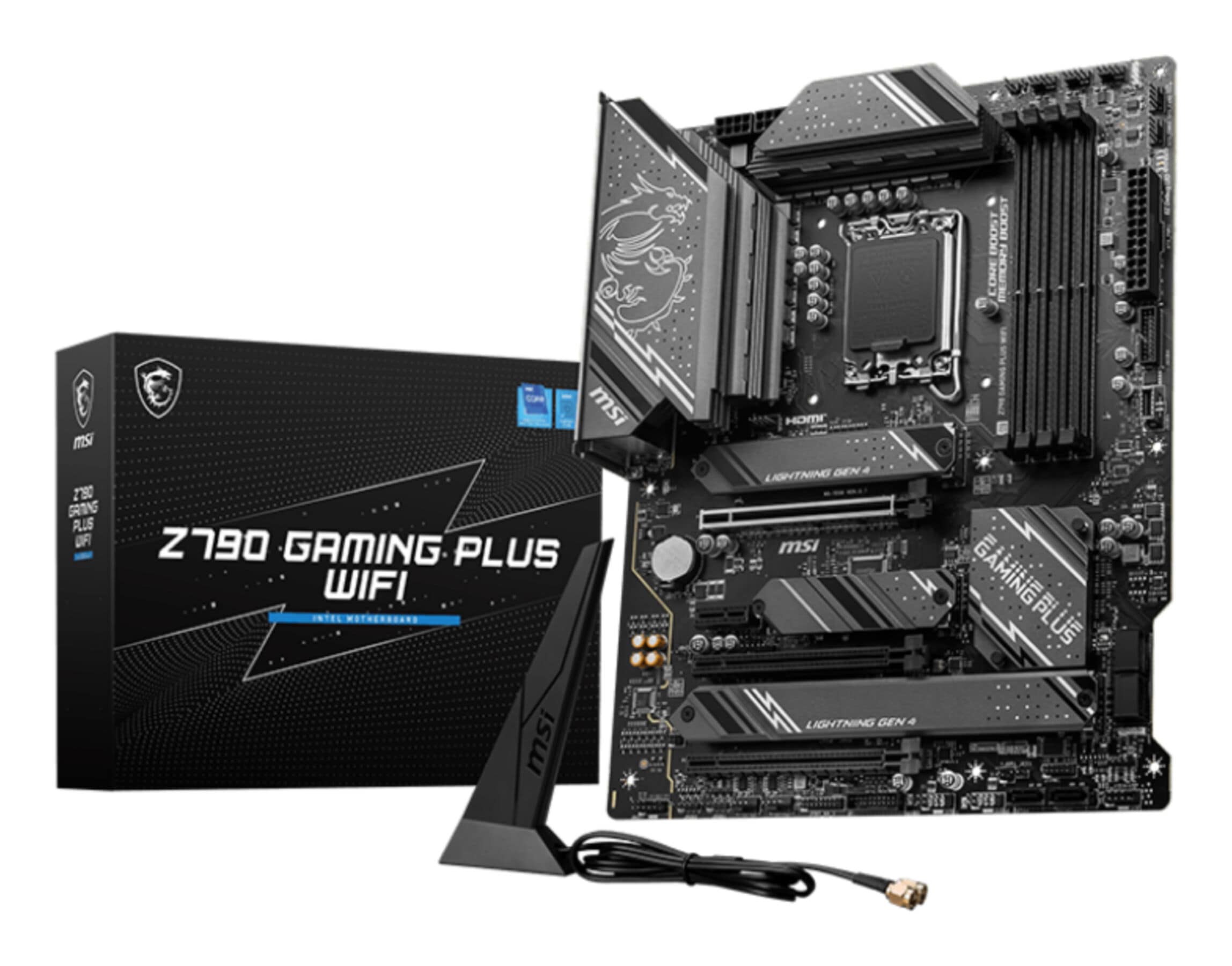 MSI Mainboard "Z790 GAMING PLUS WIFI", schwarz, B:24,38cm T:30,48cm, Mainboards - Einheitsgröße