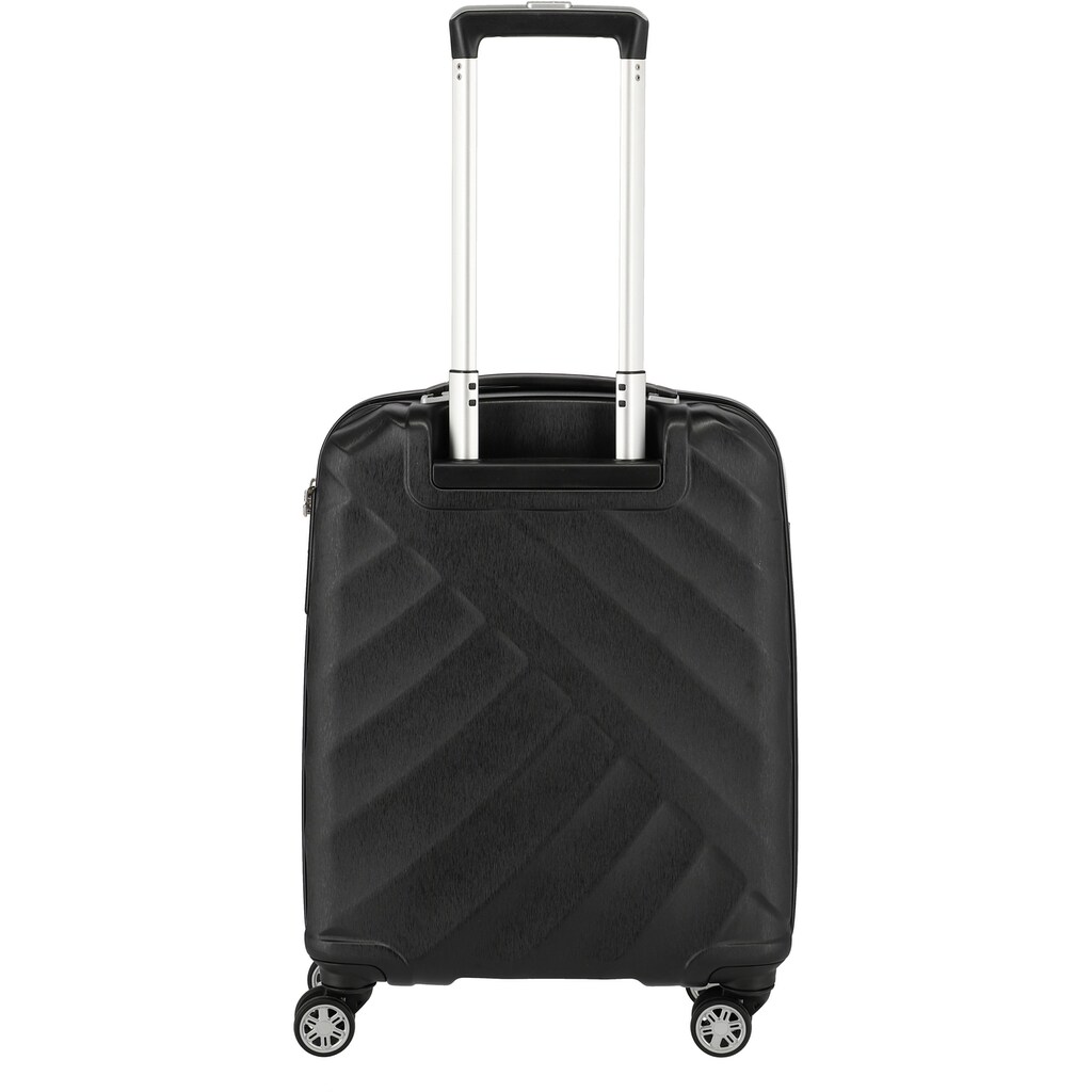 TITAN® Hartschalen-Trolley »Shooting Star, 55 cm, Black/Silver«, 4 Rollen