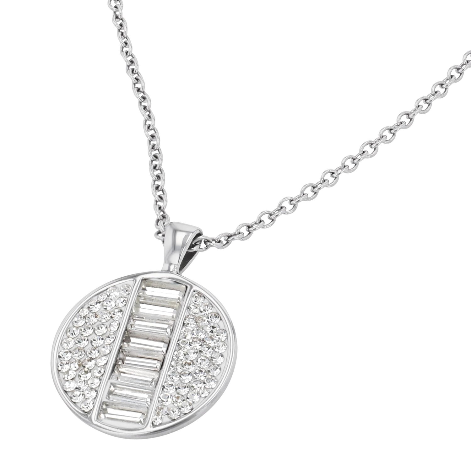 TOM TAILOR Kette mit Anhänger »Schmuck Geschenk Edelstahl Kreis rund« mit Glassteine