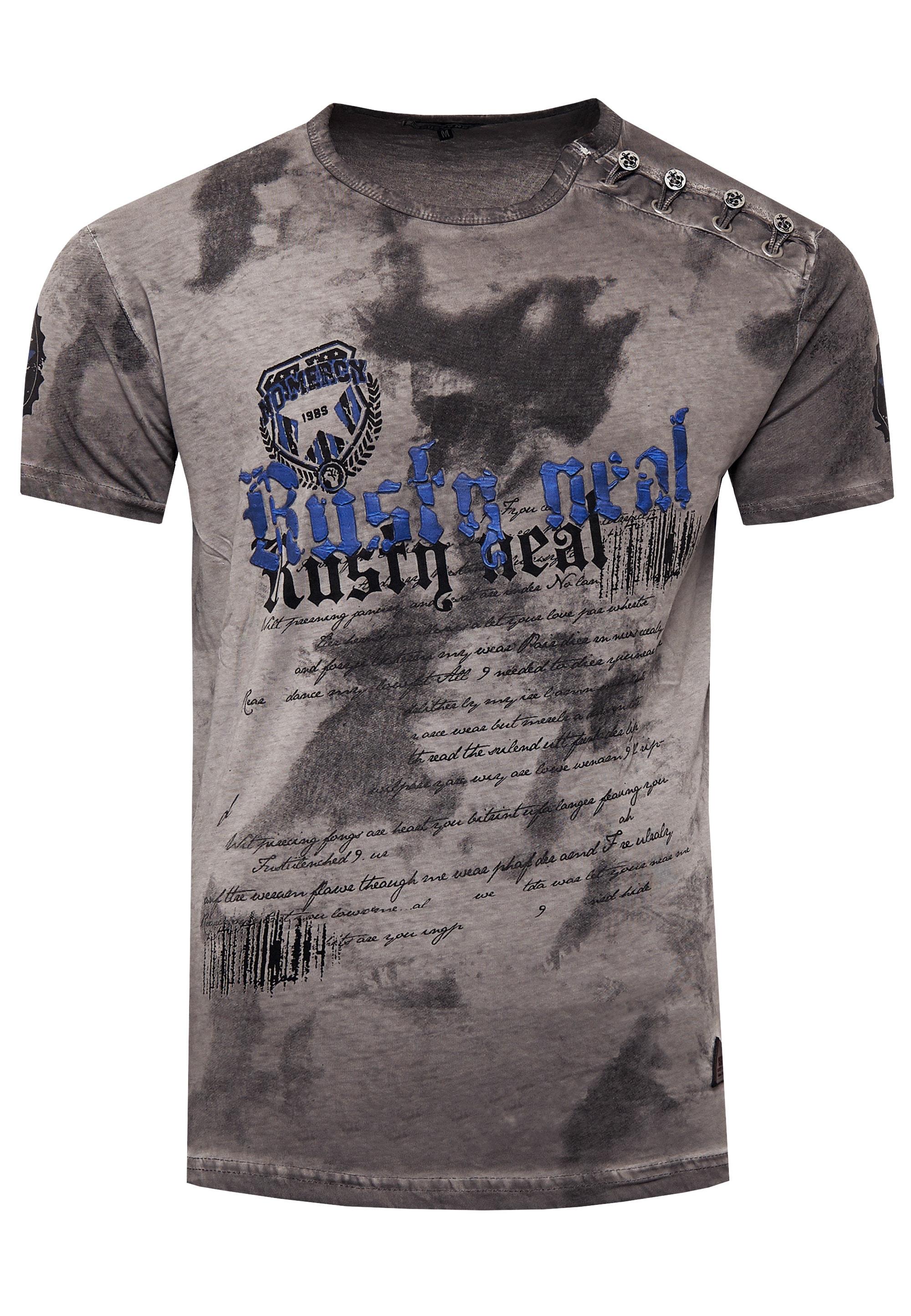 Rusty Neal T-Shirt in tollem Batik-Design