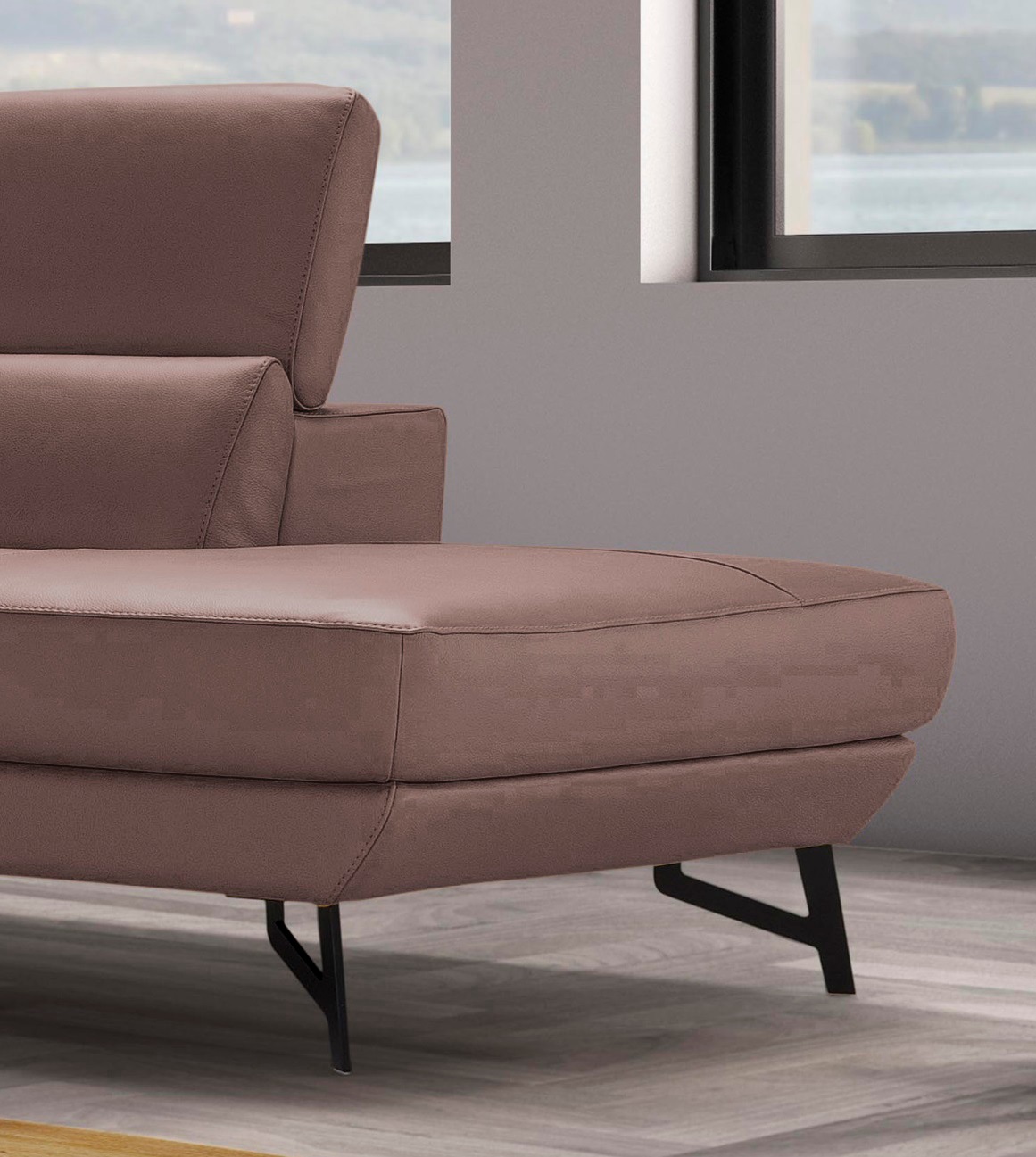 Egoitaliano Ottomane »Narcisa, Designsofa«, mit verstellbarer Kopfstütze, Solitärmöbel als Blickfang