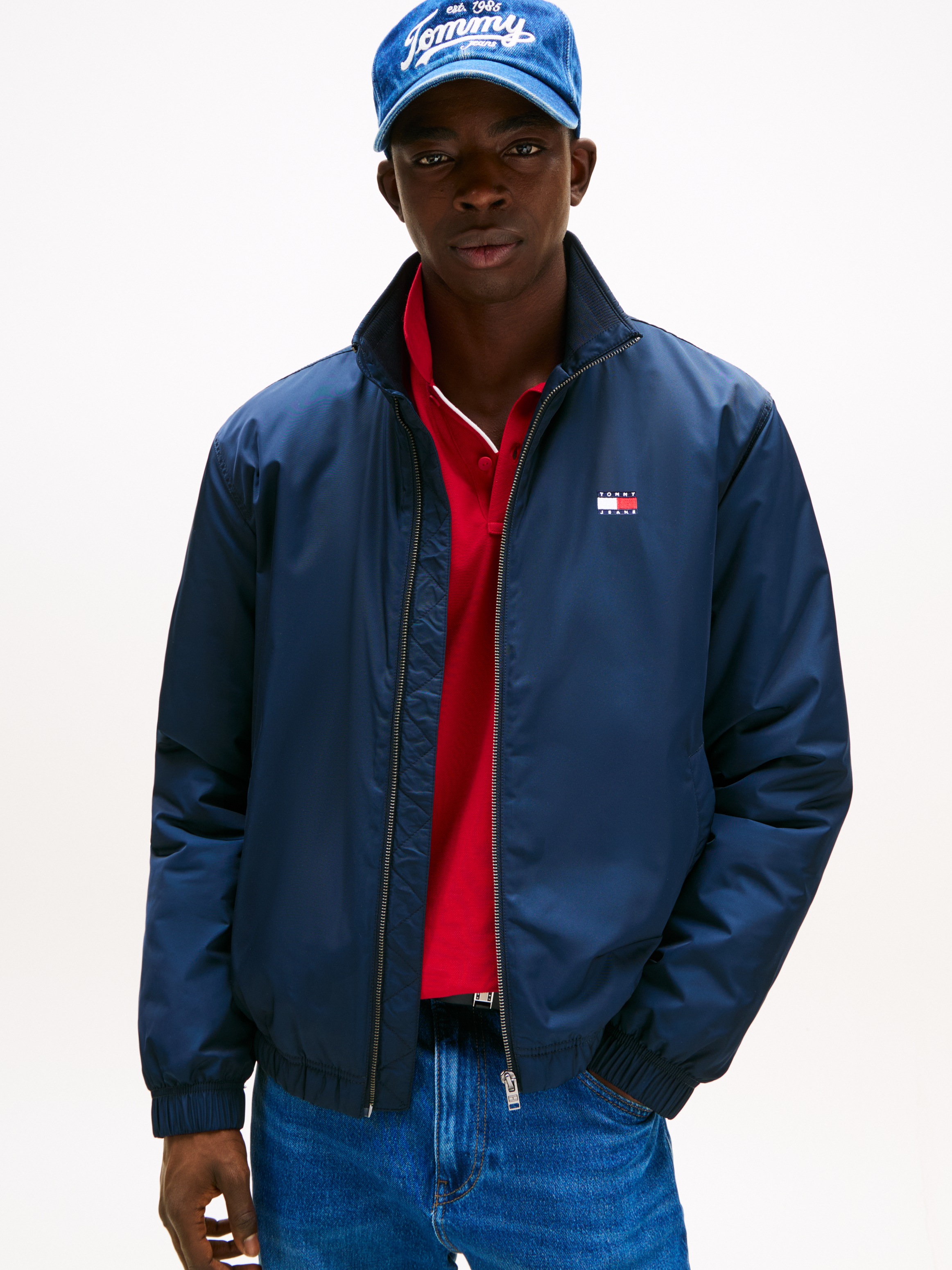 Thumbnail - Tommy Jeans Blouson "TJM ESSENTIAL PADDED JACKET EXT" Freizeitjacke, Übergangsjacke glänzend, Stretchbündchen, Stehkrage...