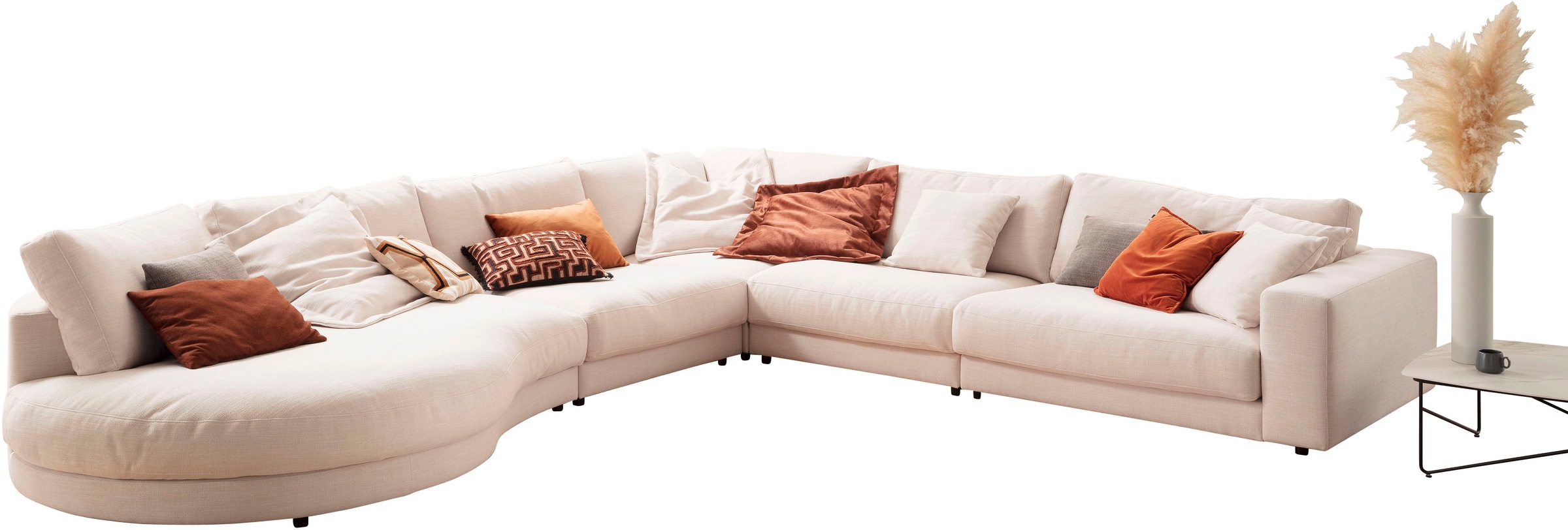 Ecksofa »Enisa II L-Form«, incl. 3 Flatterkissen, wahlweise mit Flecken-Schutz-Bezug...