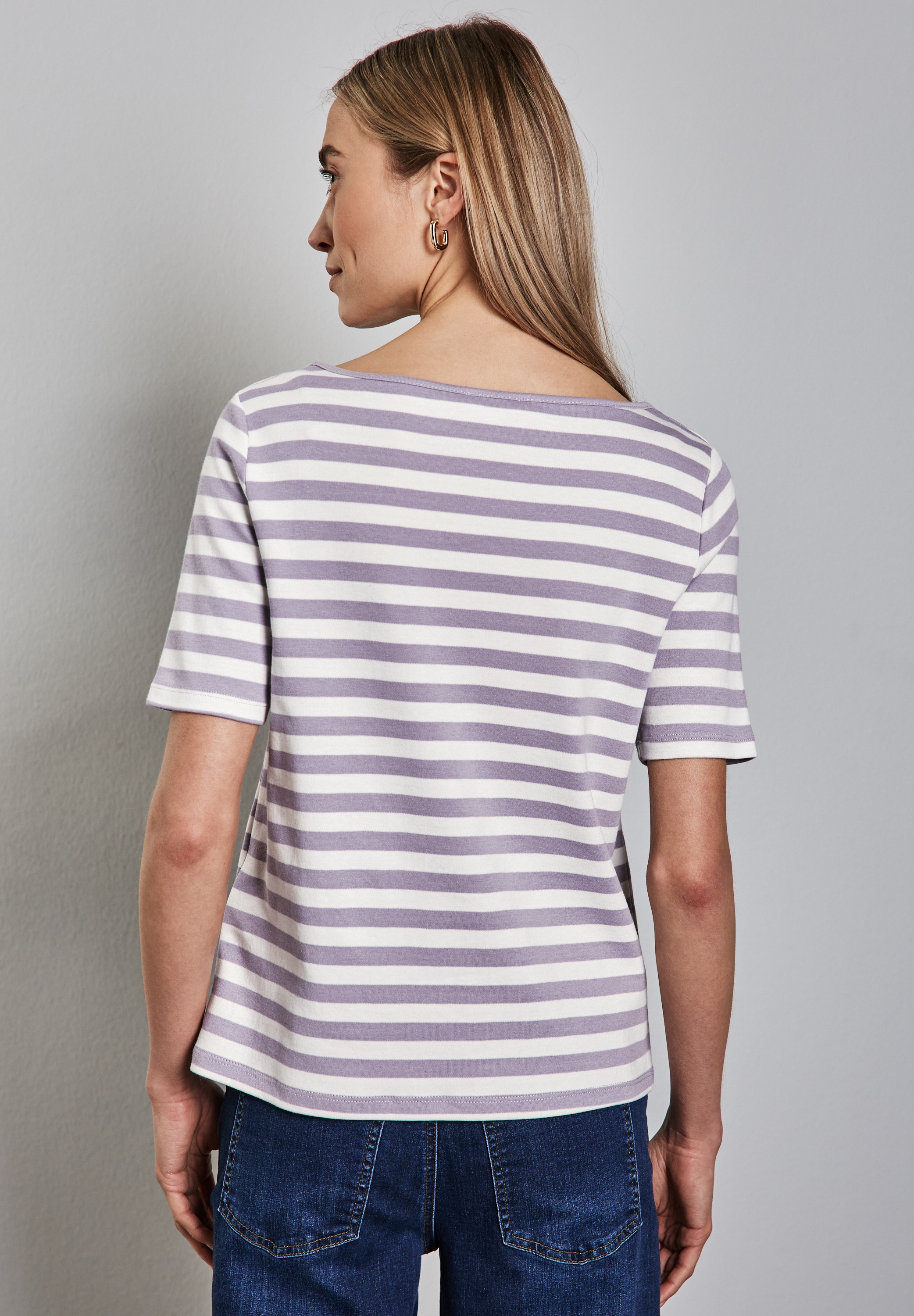 STREET ONE Rundhalsshirt, aus reiner Baumwolle