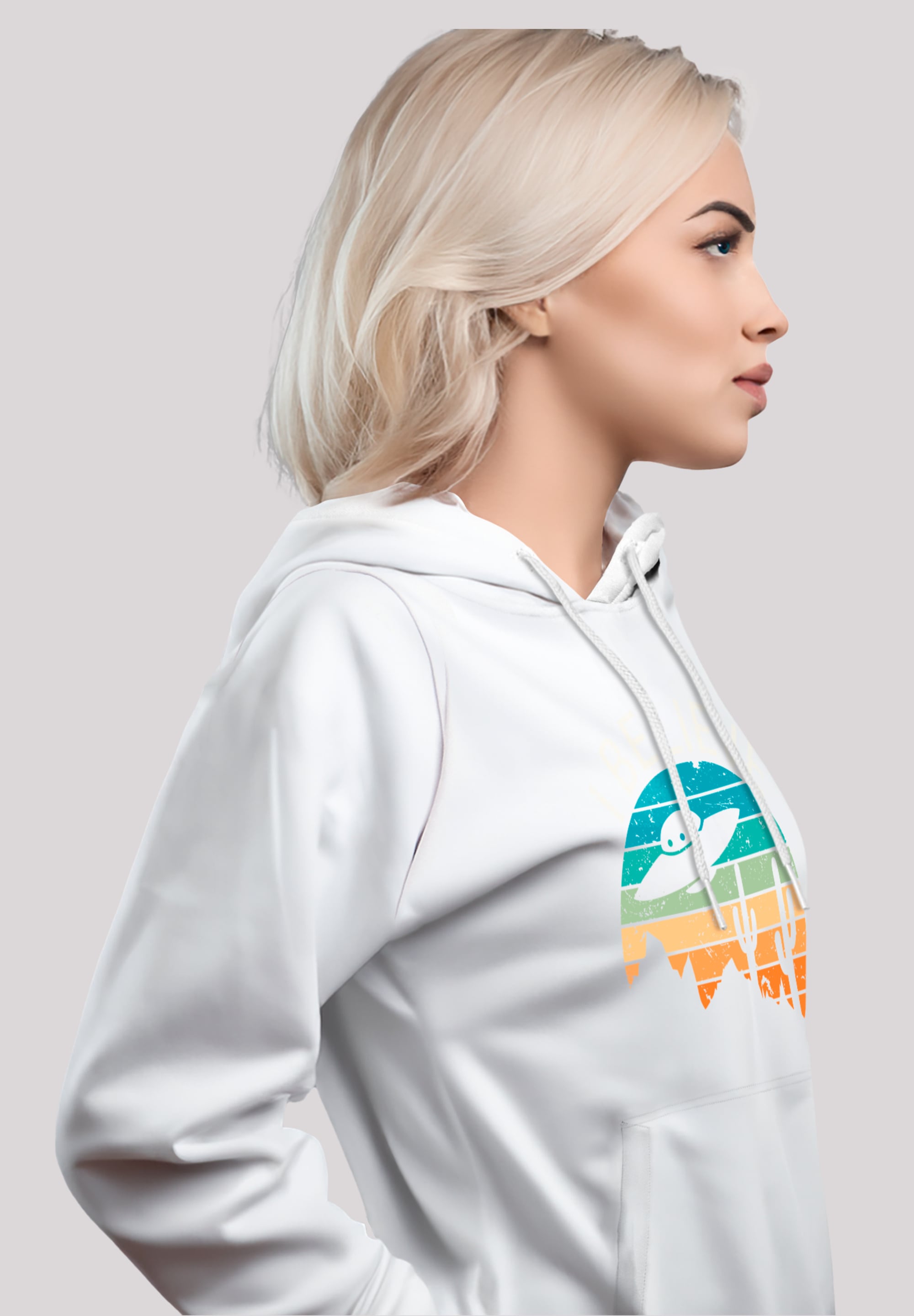 F4NT4STIC Kapuzenpullover »I Believe UFO Alien Sonnenuntergang«, Premium Qualität