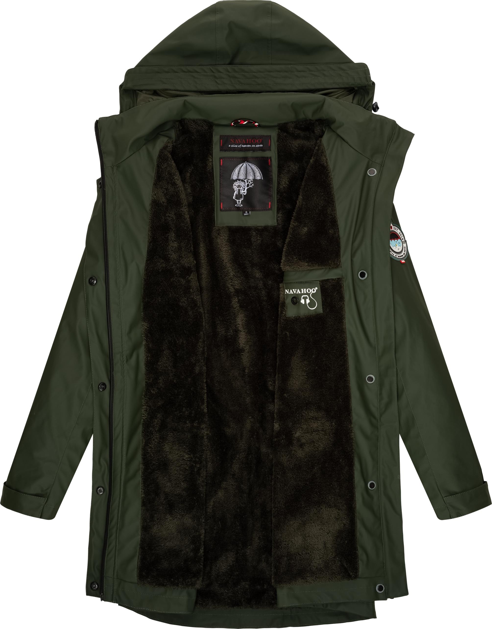 Navahoo Outdoorjacke »Deike«, mit Kapuze, modischer Damen Outdoor Regenmantel