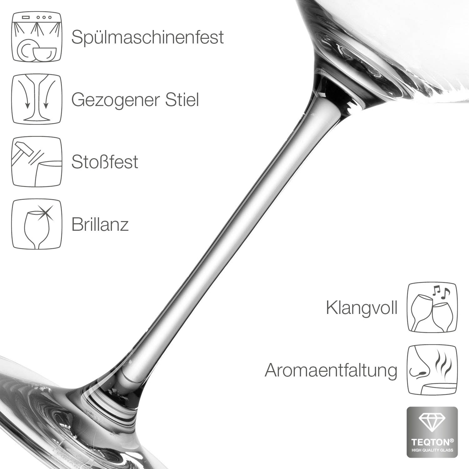 LEONARDO Weinglas »CHEERS«, (Set, 6 tlg.), Rotweinglas für Burgunder, 750 ml, 6-teilig