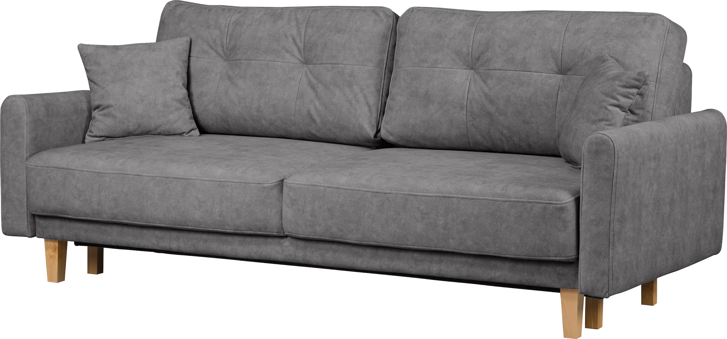 Home affaire 3-Sitzer »TRIPLO optionale Schlafsofa mit Bettkasten, Maße B/T/H: 215/100/89 cm«, Wahlweise Bettfunktion - Liegefläche 145x191 cm, Rücken-, Zierkissen