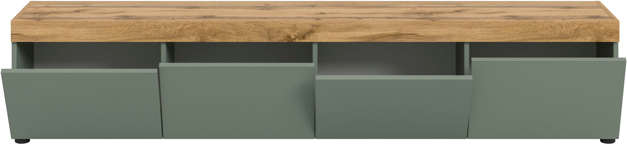 OTTO home Lowboard »MAMBO, TOPSELLER!, Breite 200cm, 4 Klappen, stehend oder hängend« 2 farbige Ausführung, in verschiedenen Farben erhältlich, 1 Stk. tlg. Lowboard, TV Unterschrank, Tv-Schrank, Wohnzimmer